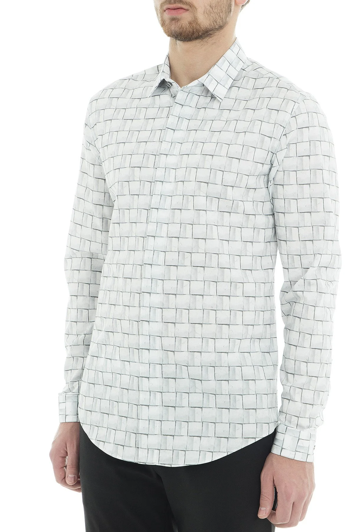 Emporio Armani Erkek Gömlek 21CC1T 216F2 036 BEYAZ - 3