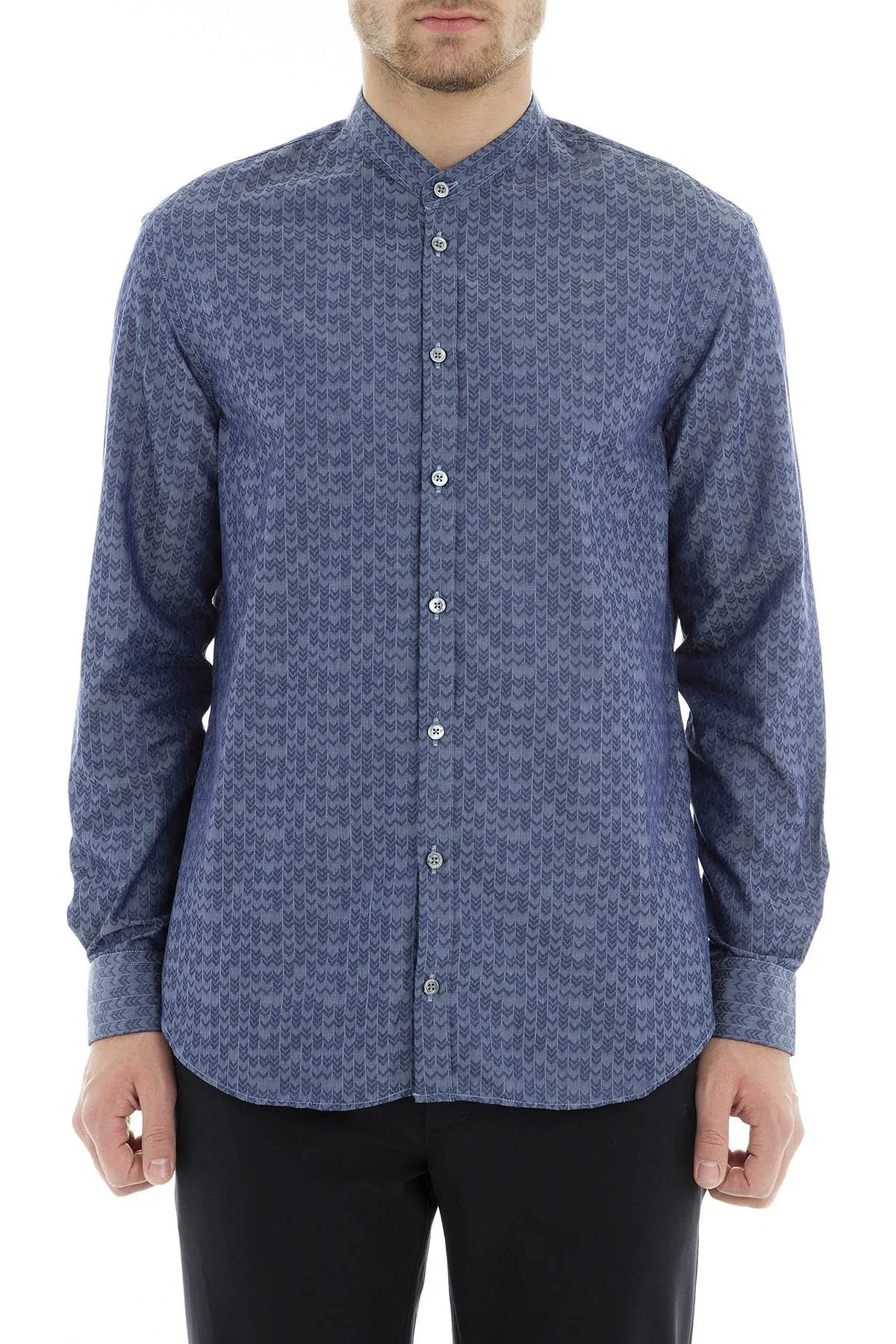 Emporio Armani Erkek Gömlek 21SMGL 212F8 042 LACİVERT - 1