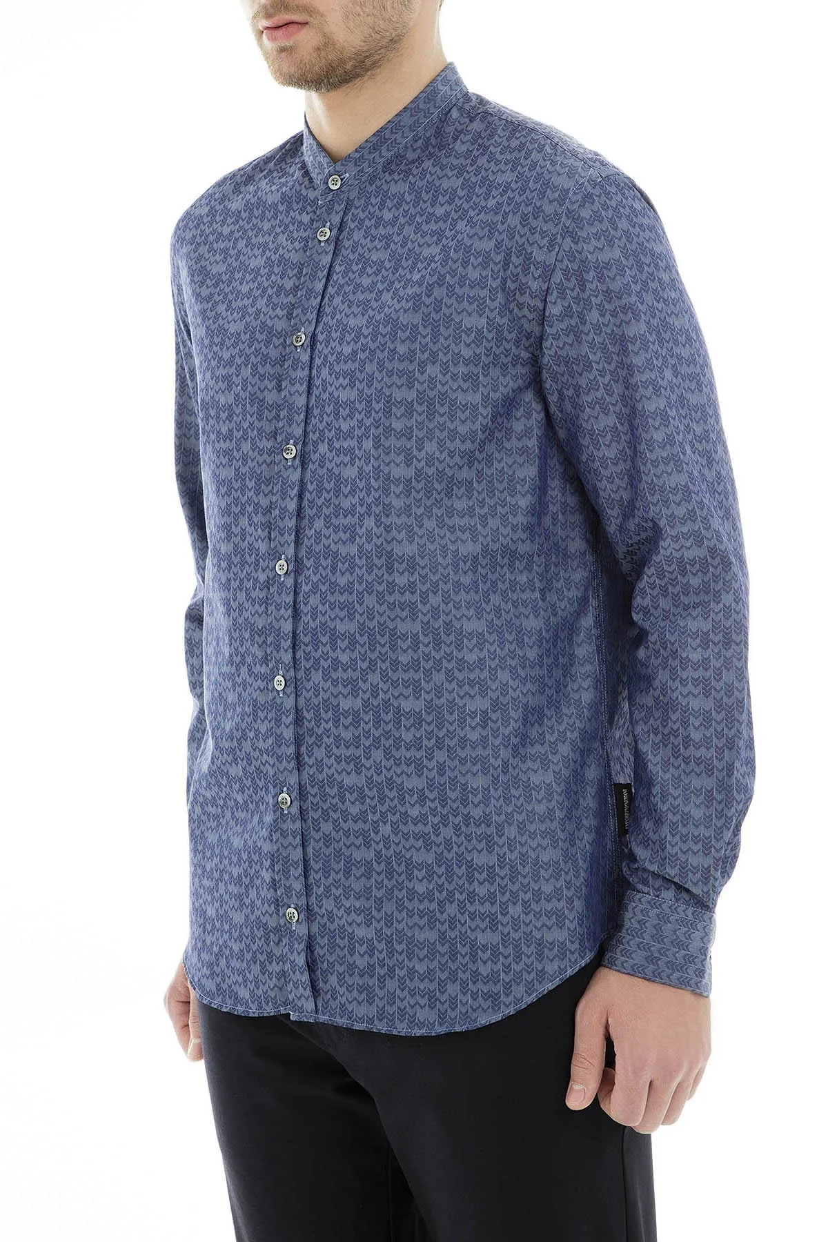 Emporio Armani Erkek Gömlek 21SMGL 212F8 042 LACİVERT - 3