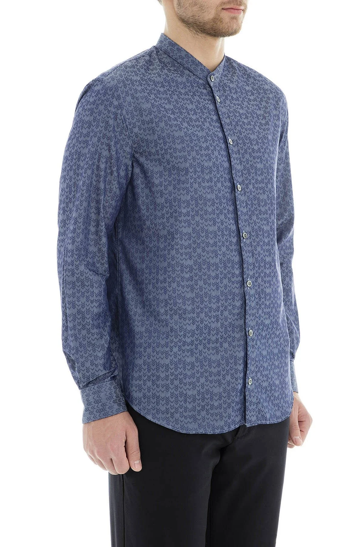 Emporio Armani Erkek Gömlek 21SMGL 212F8 042 LACİVERT - 4