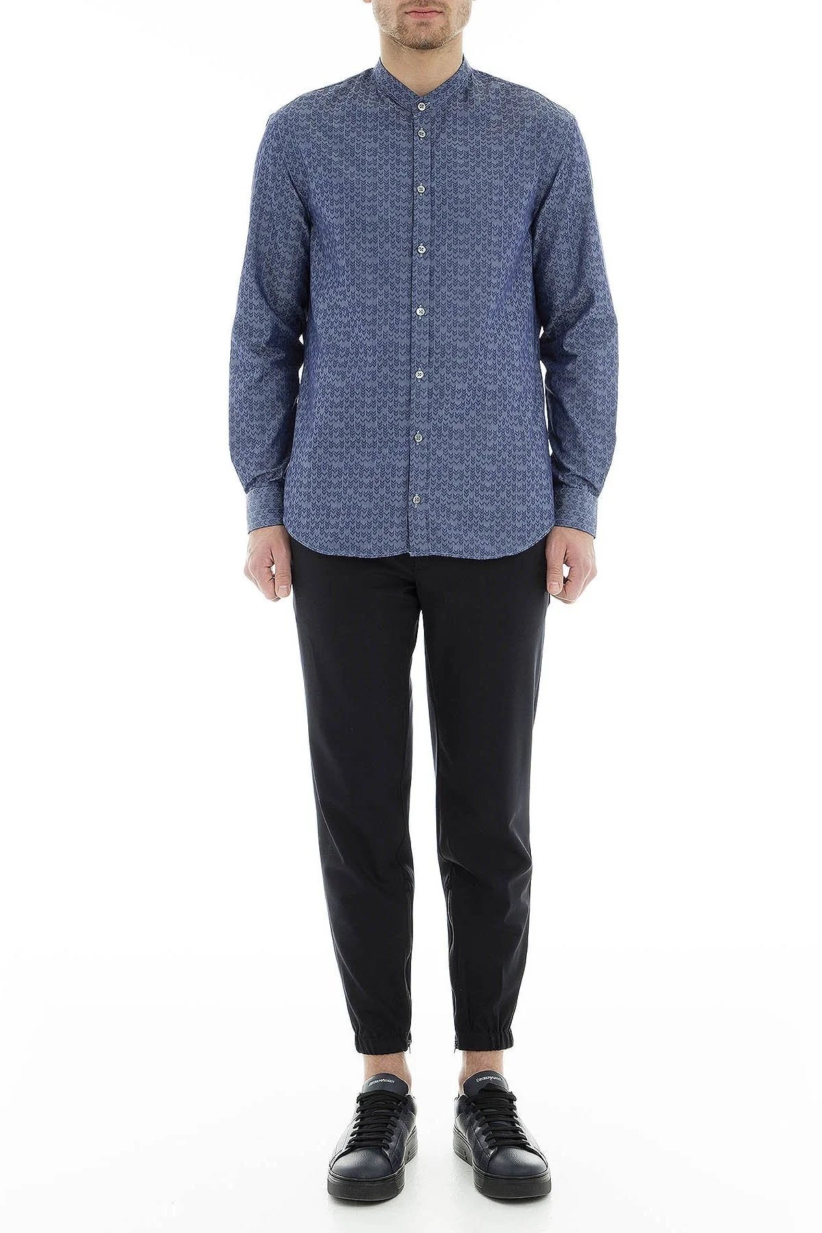 Emporio Armani Erkek Gömlek 21SMGL 212F8 042 LACİVERT - 5