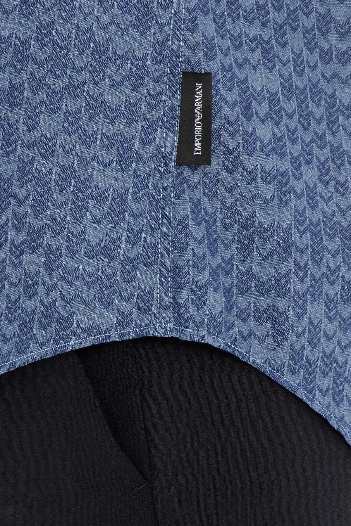 Emporio Armani Erkek Gömlek 21SMGL 212F8 042 LACİVERT - 7