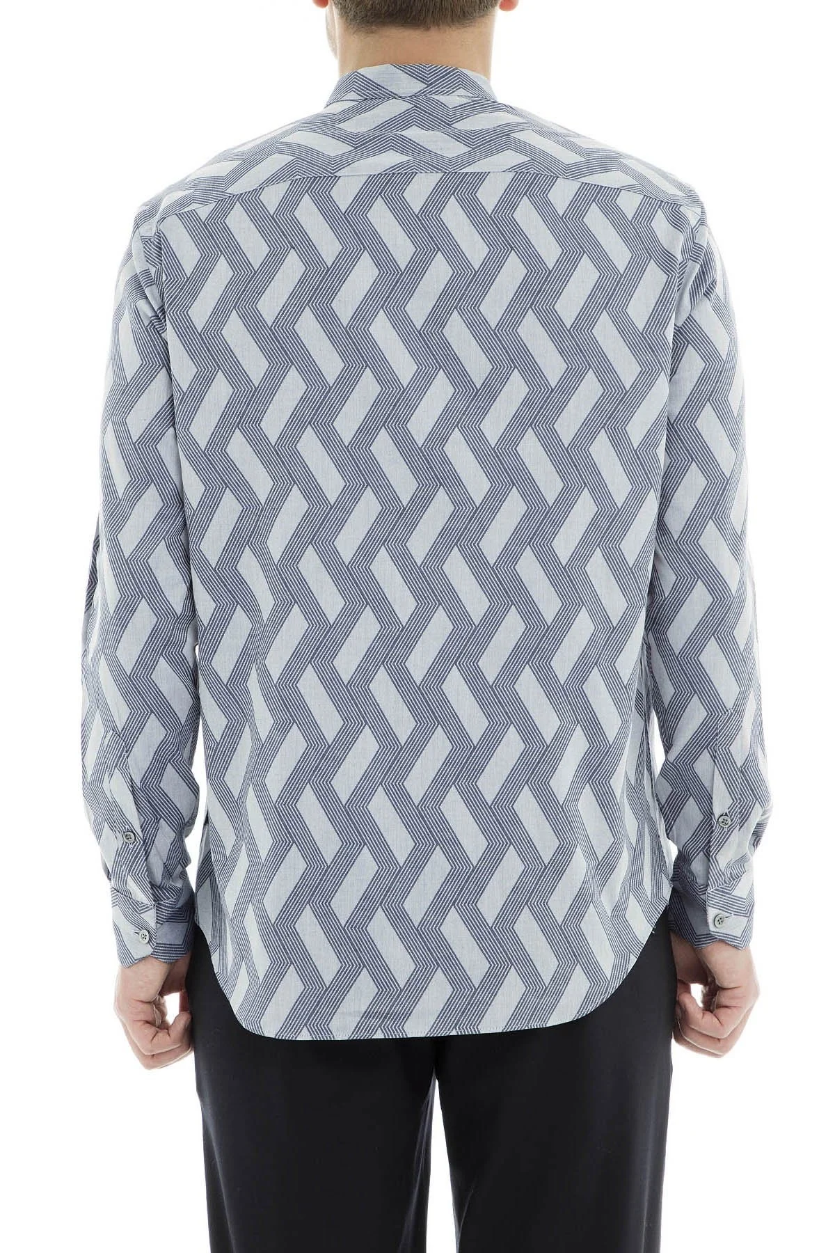 Emporio Armani Erkek Gömlek 21SMGL 213F4 041 GRİ - 9