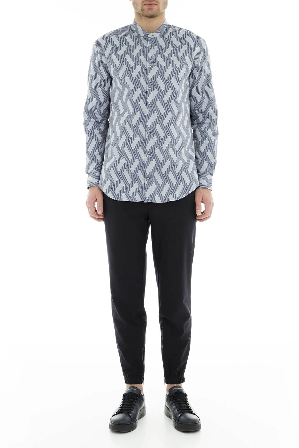 Emporio Armani Erkek Gömlek 21SMGL 213F4 041 GRİ - 12