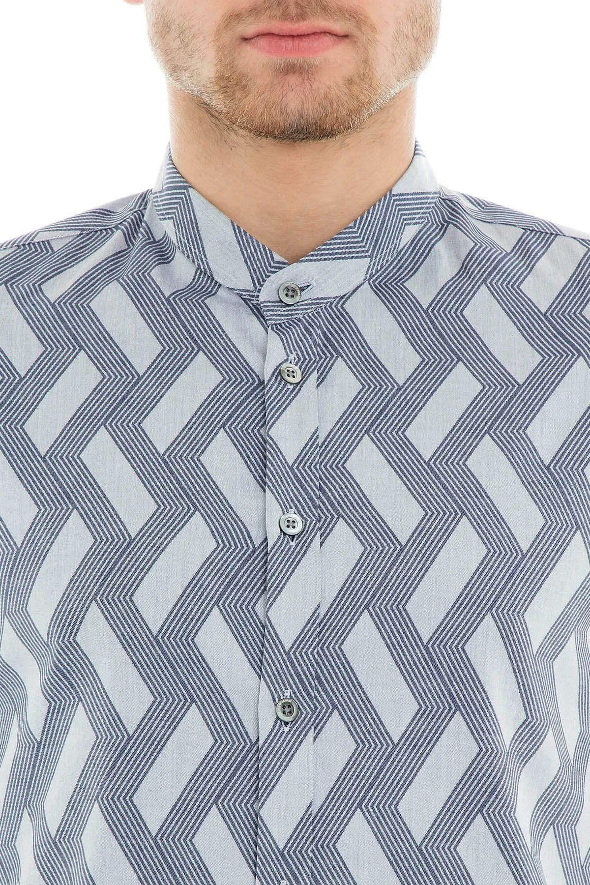 Emporio Armani Erkek Gömlek 21SMGL 213F4 041 GRİ - 13