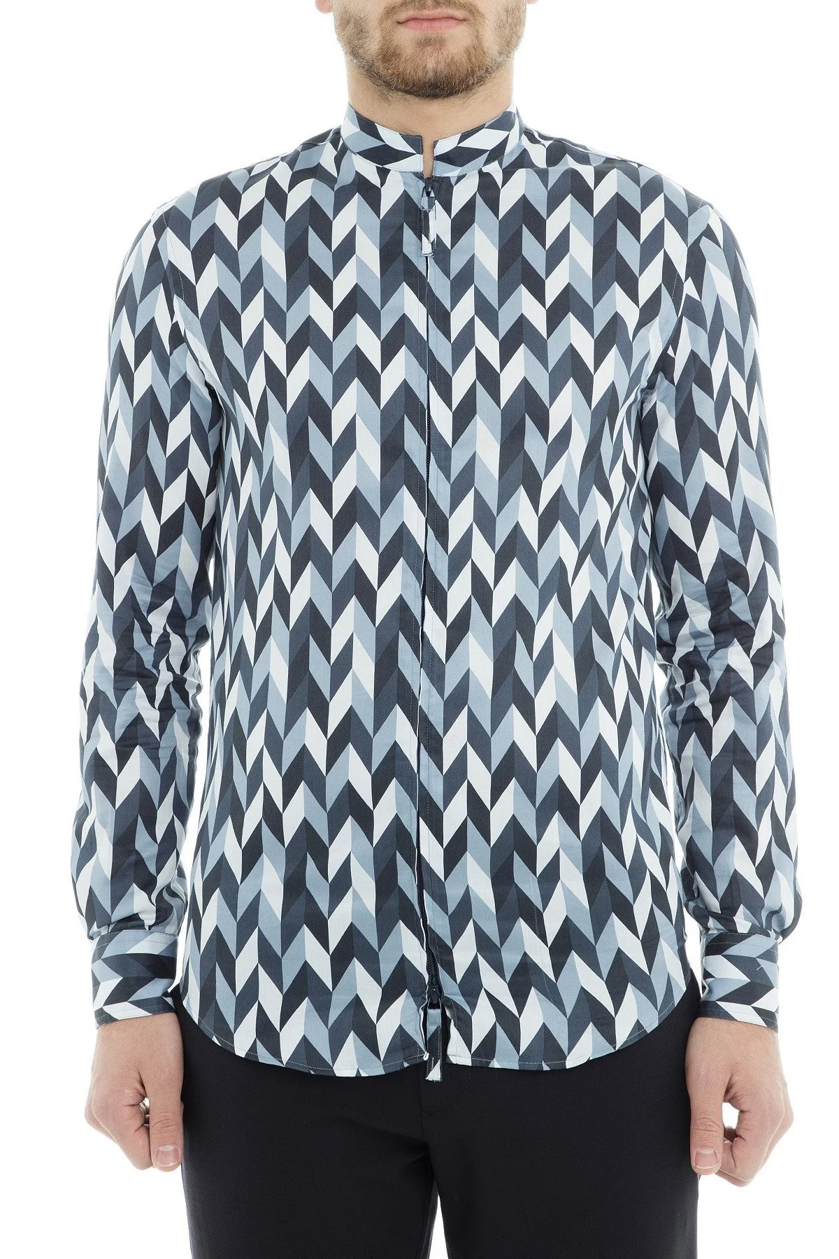 Emporio Armani Erkek Gömlek 21SMLL 211F4 042 MAVİ - 7