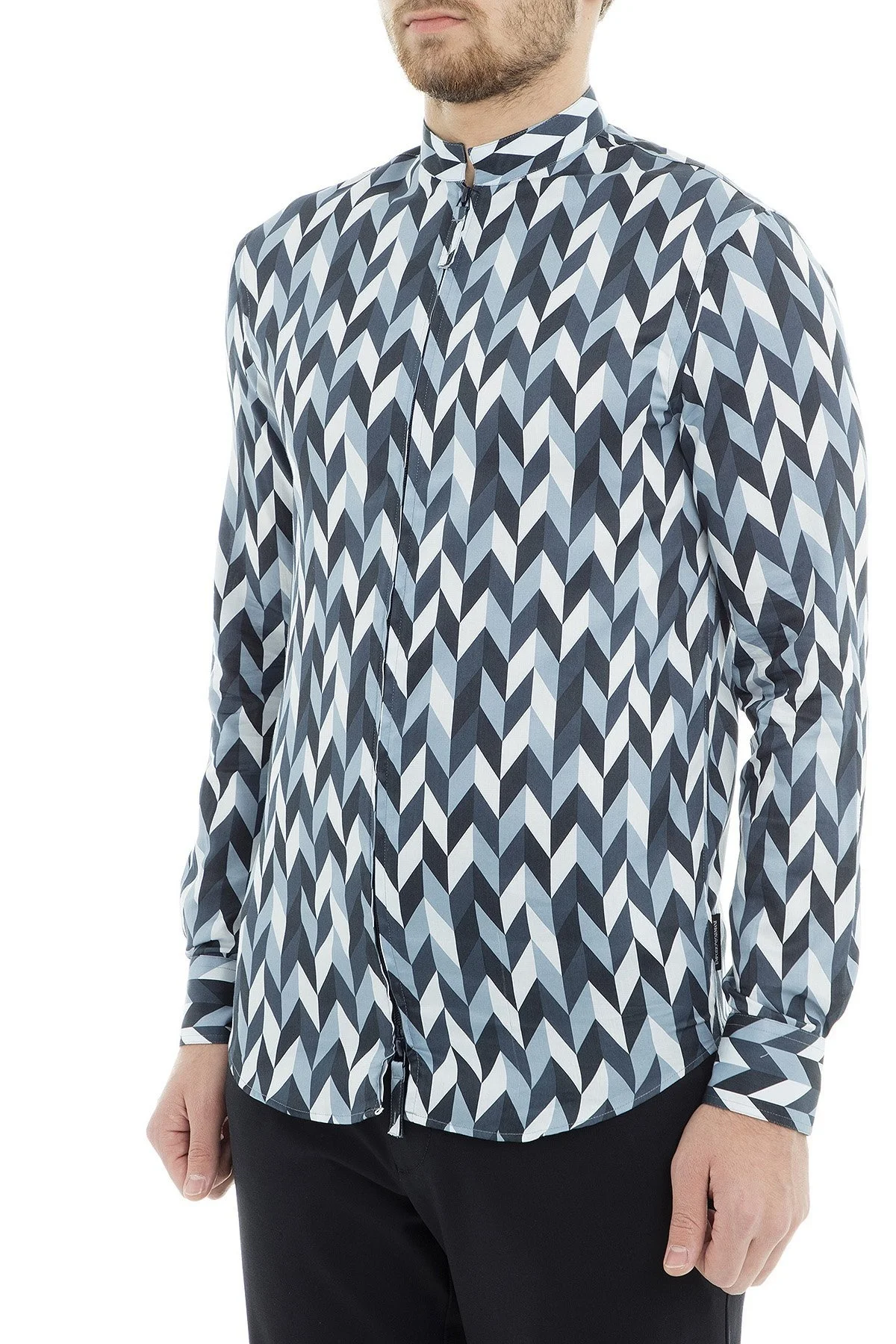 Emporio Armani Erkek Gömlek 21SMLL 211F4 042 MAVİ - 9