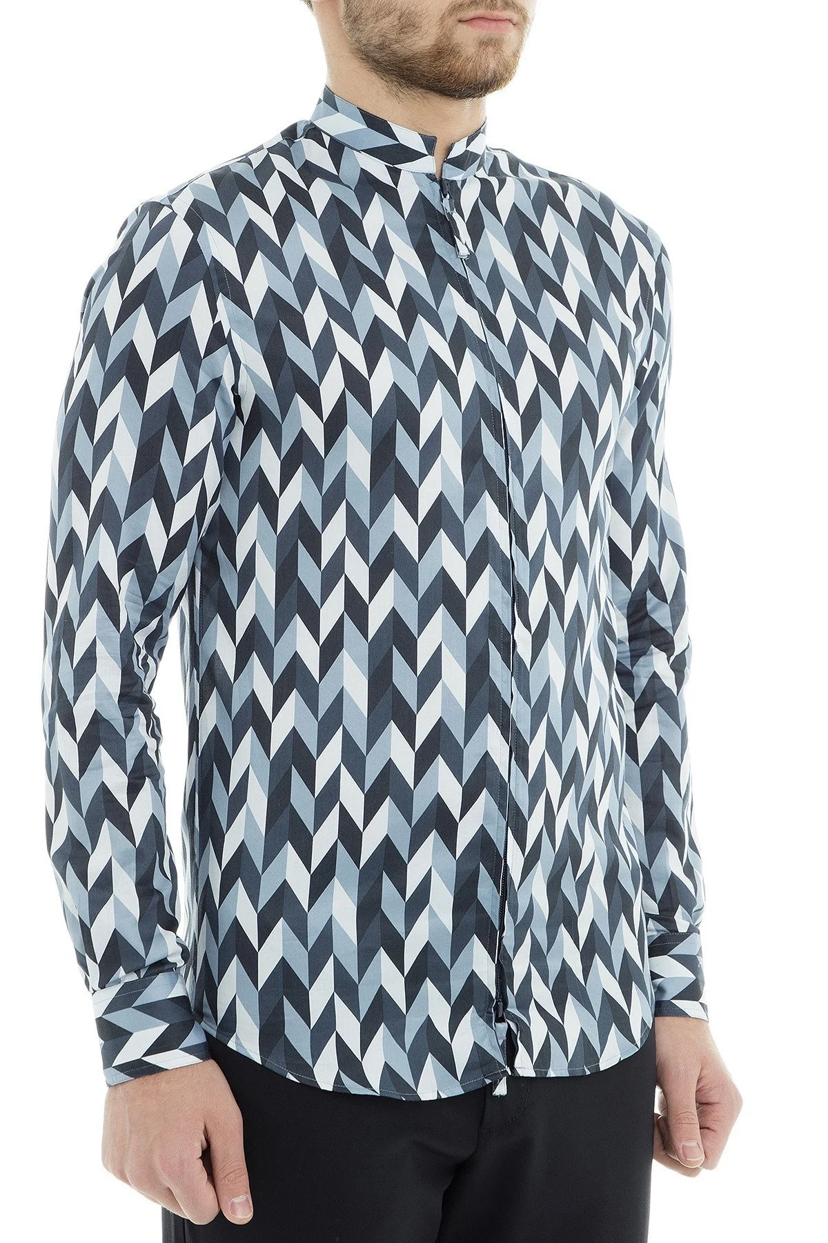 Emporio Armani Erkek Gömlek 21SMLL 211F4 042 MAVİ - 10