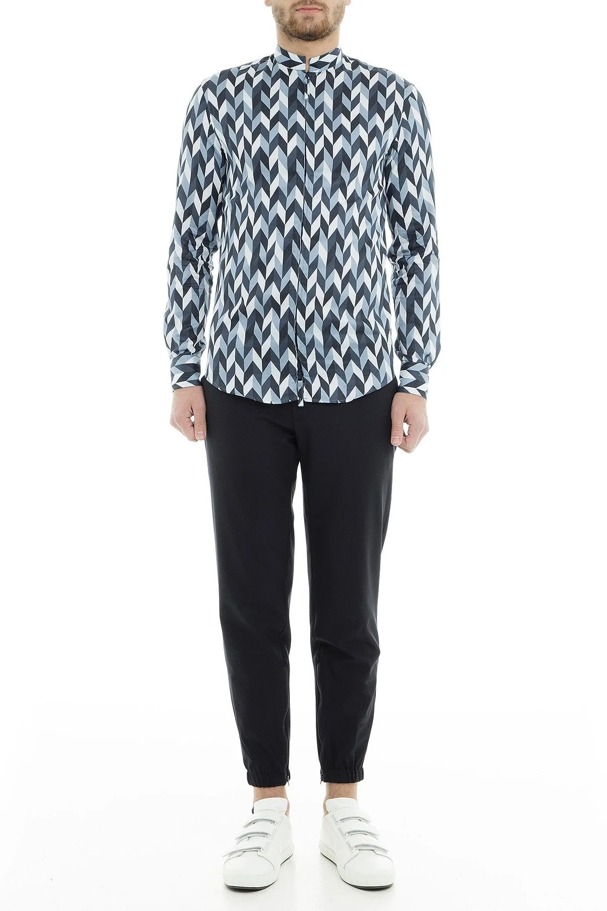 Emporio Armani Erkek Gömlek 21SMLL 211F4 042 MAVİ - 11