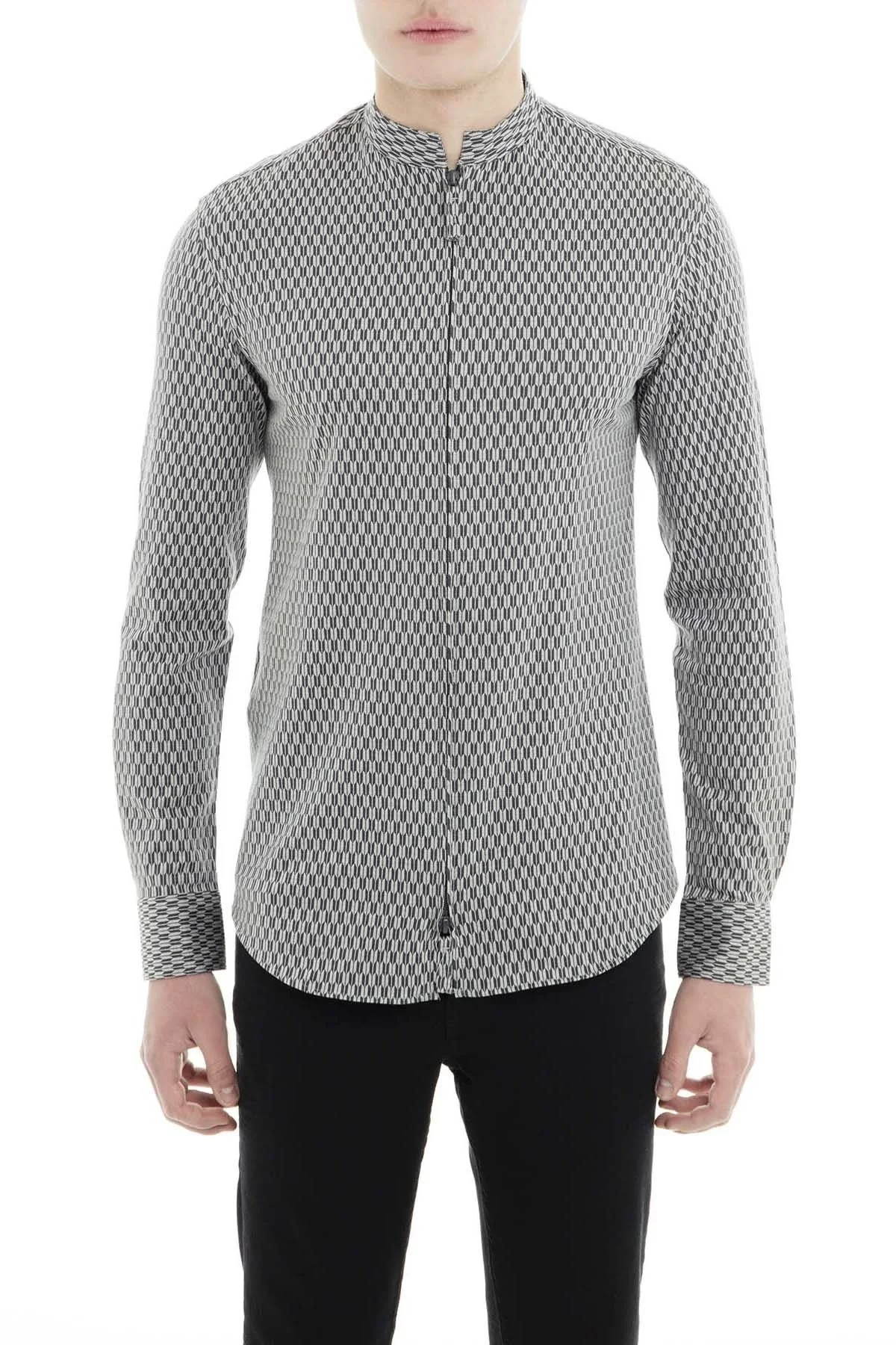 Emporio Armani Erkek Gömlek 21SMLL 213F0 020 GRİ - 1