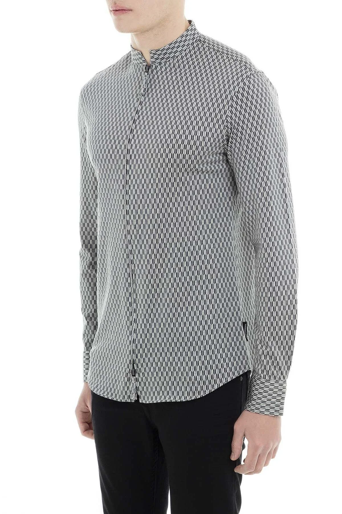 Emporio Armani Erkek Gömlek 21SMLL 213F0 020 GRİ - 3