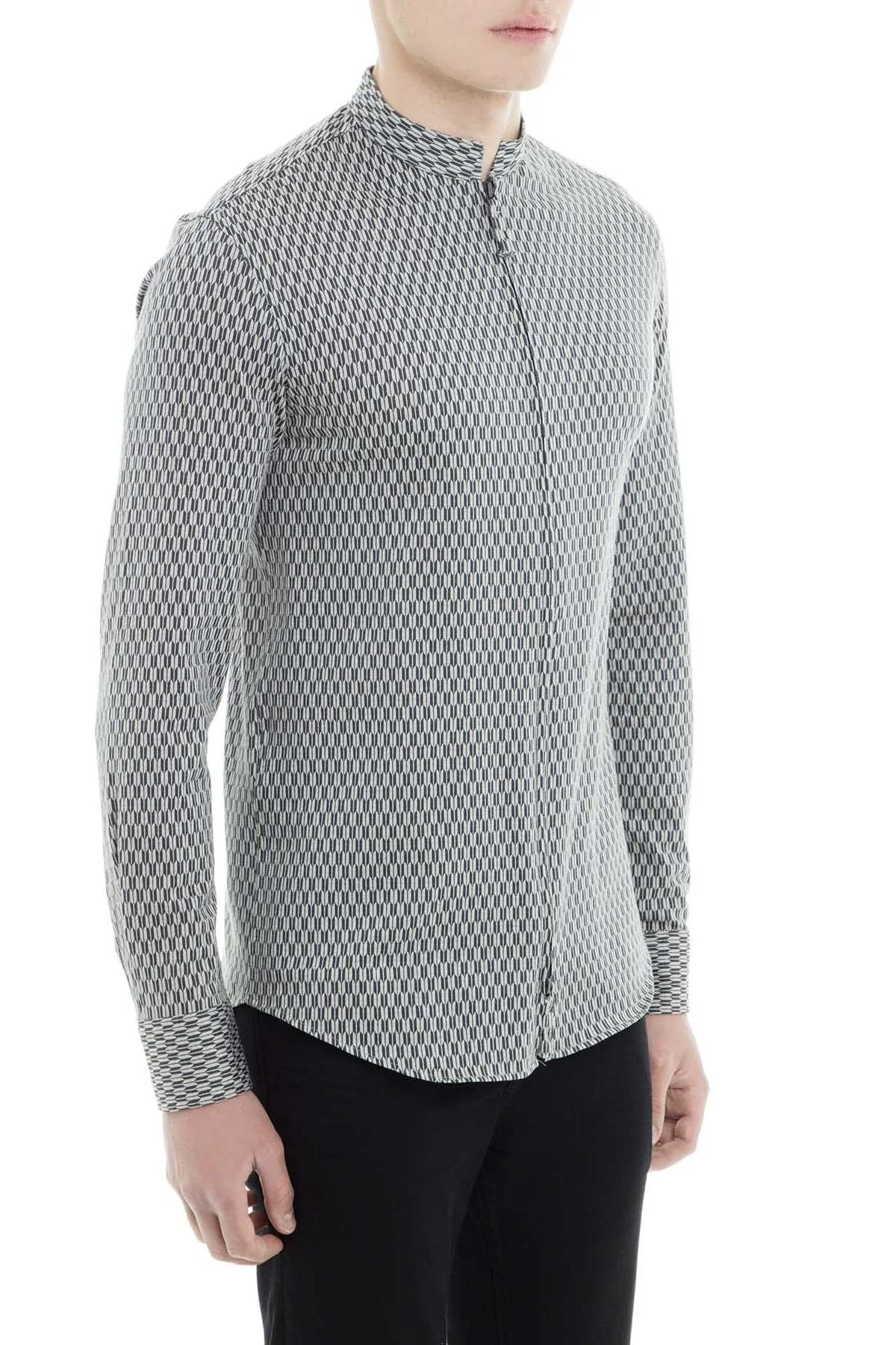 Emporio Armani Erkek Gömlek 21SMLL 213F0 020 GRİ - 4