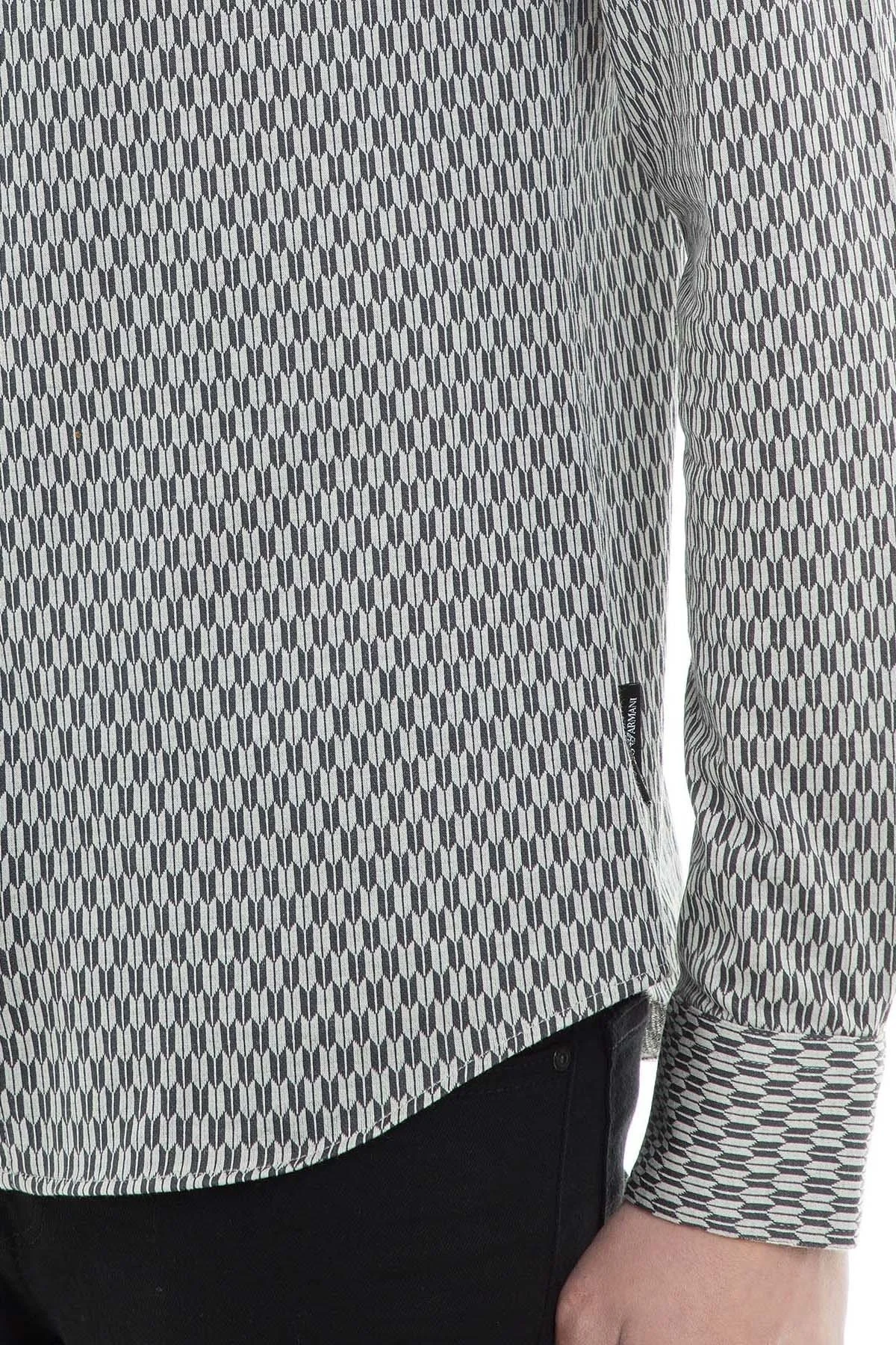 Emporio Armani Erkek Gömlek 21SMLL 213F0 020 GRİ - 6