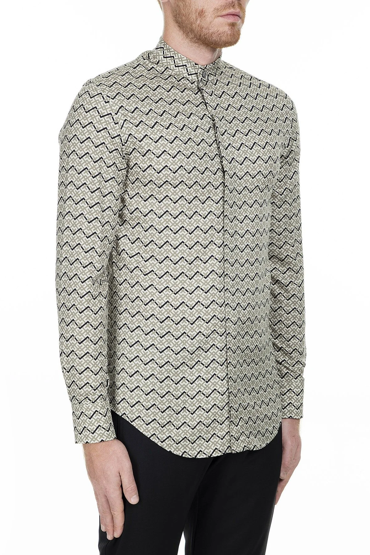 Emporio Armani Erkek Gömlek 41SMRL 411F7 011 YEŞİL - 4