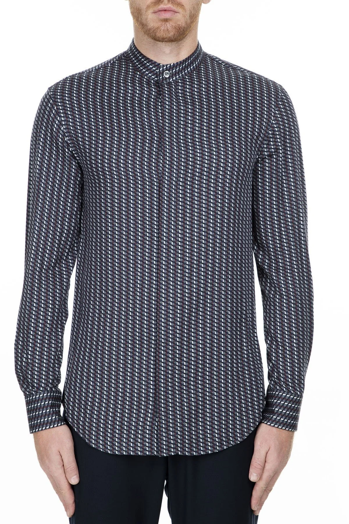 Emporio Armani Erkek Gömlek 41SMRL 411F7 018 LACİVERT - 8