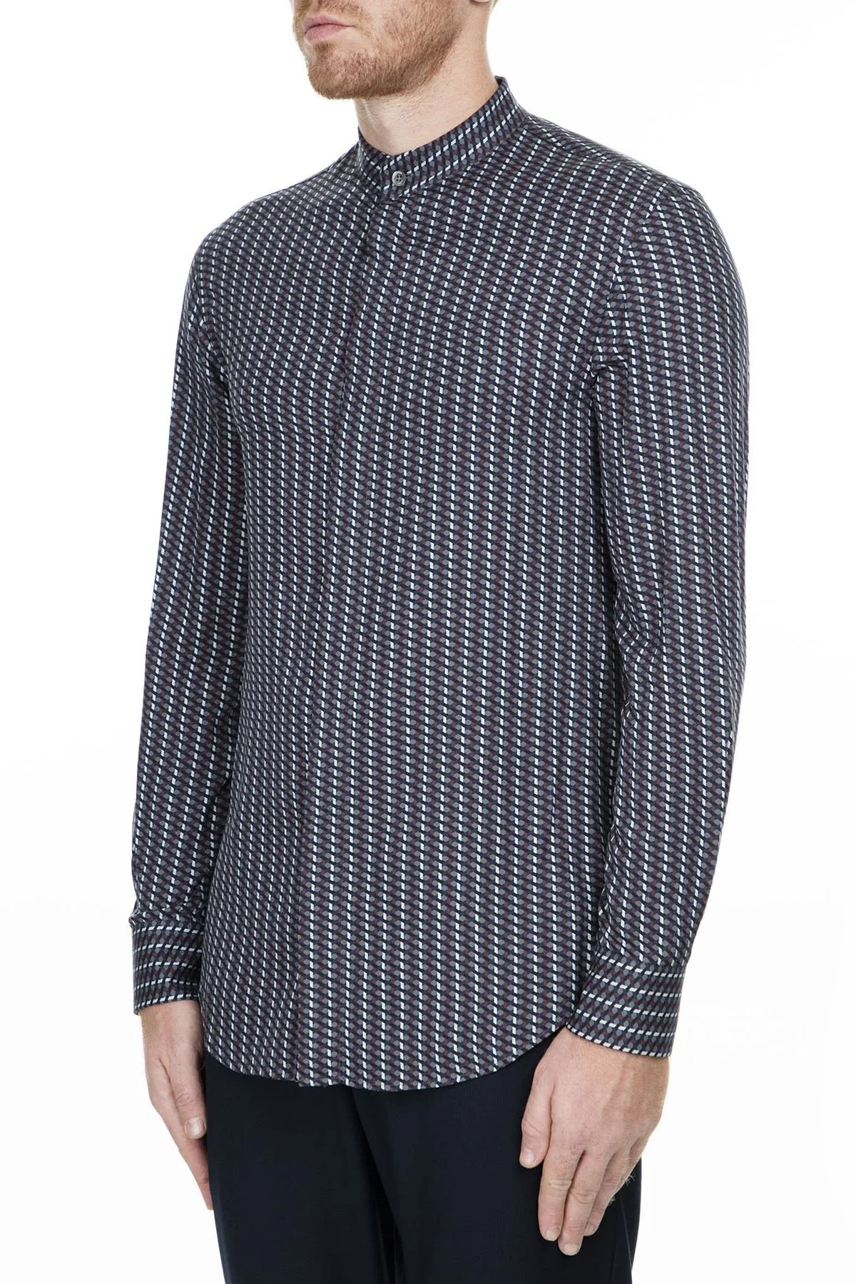 Emporio Armani Erkek Gömlek 41SMRL 411F7 018 LACİVERT - 10