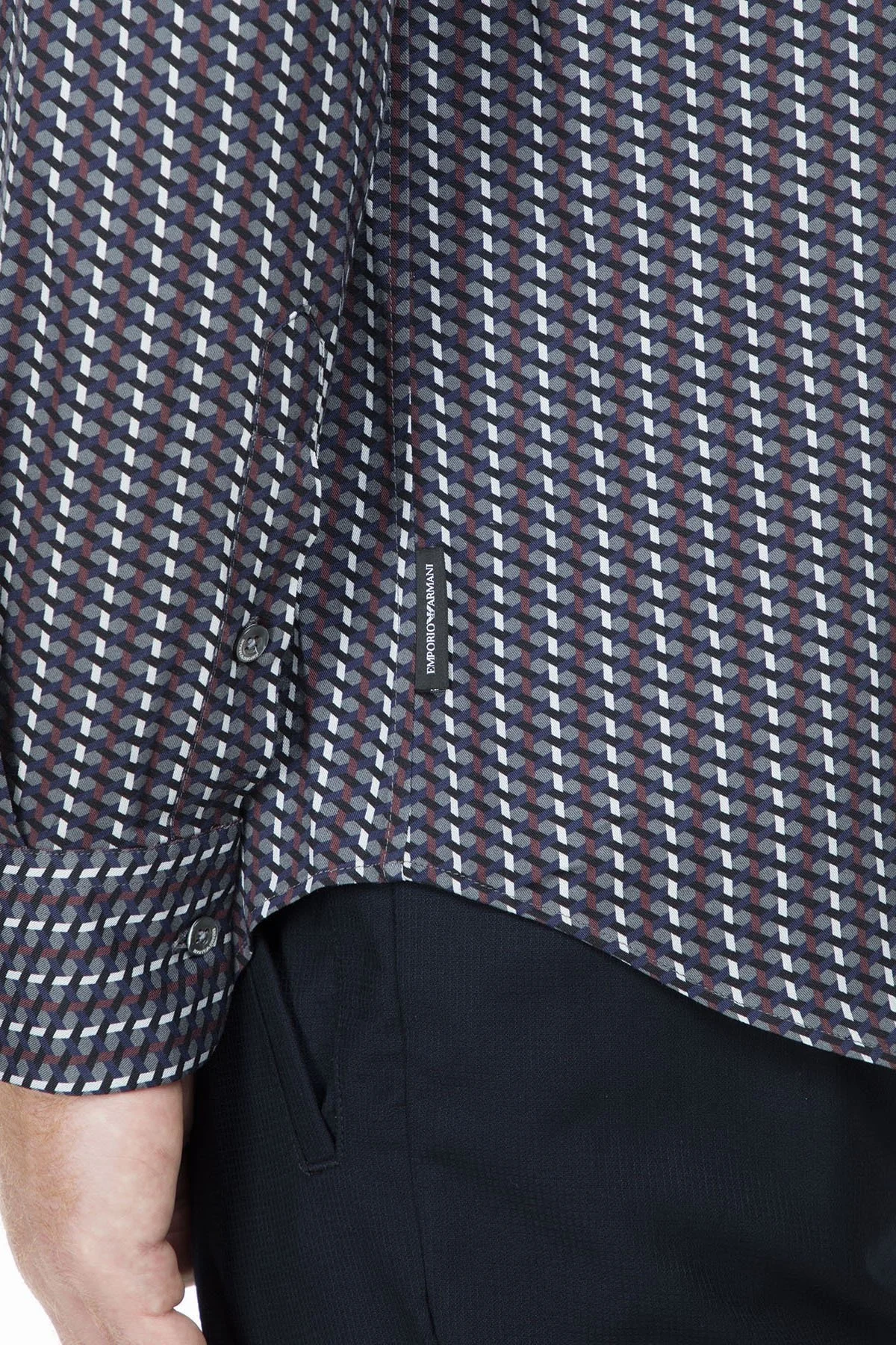 Emporio Armani Erkek Gömlek 41SMRL 411F7 018 LACİVERT - 14