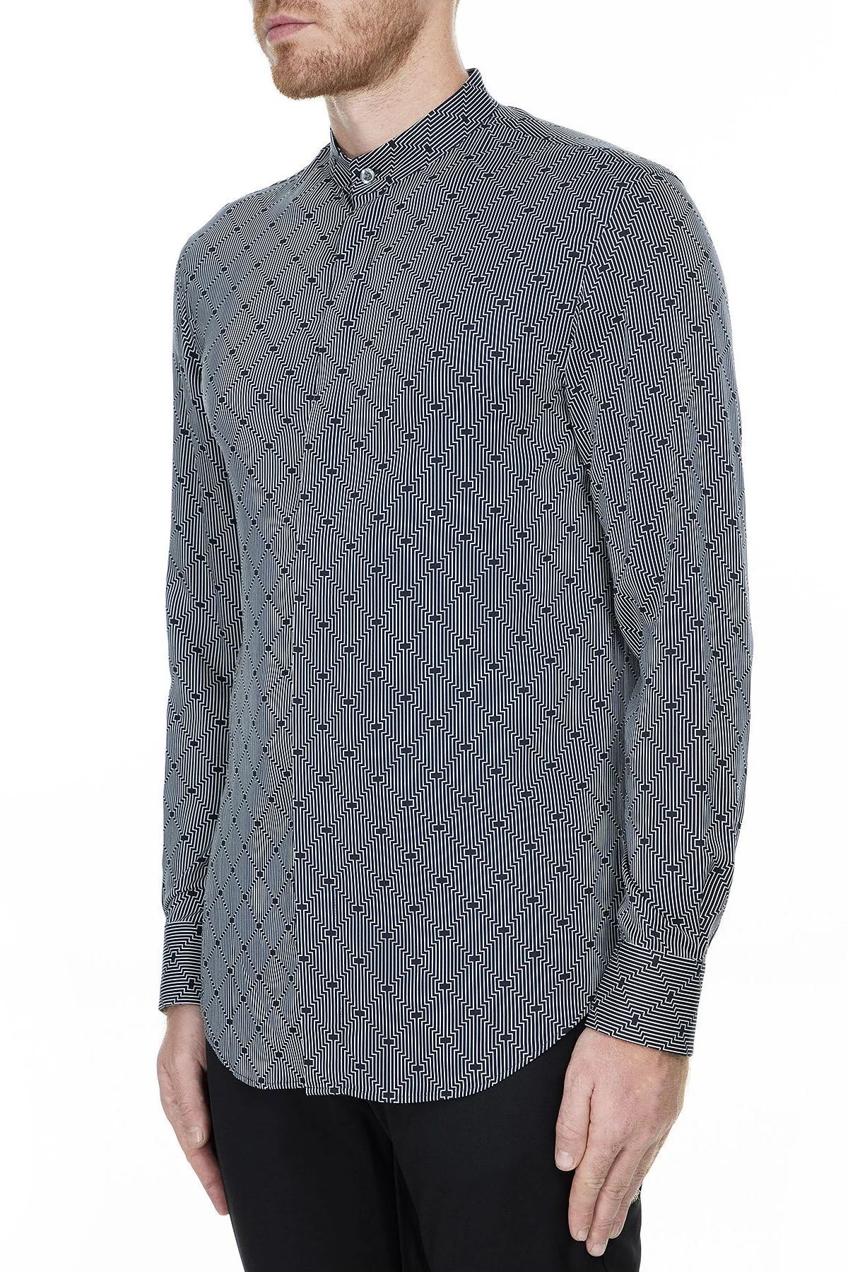 Emporio Armani Erkek Gömlek 41SMRL 411F7 031 LACİVERT - 10