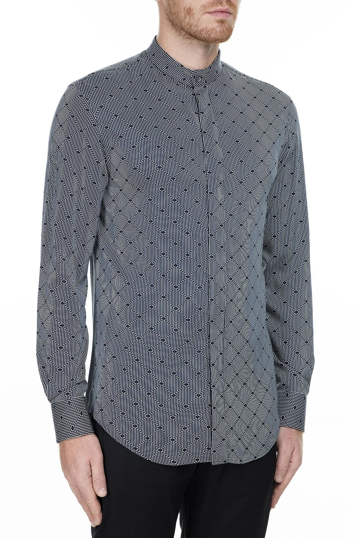 Emporio Armani Erkek Gömlek 41SMRL 411F7 031 LACİVERT - 11