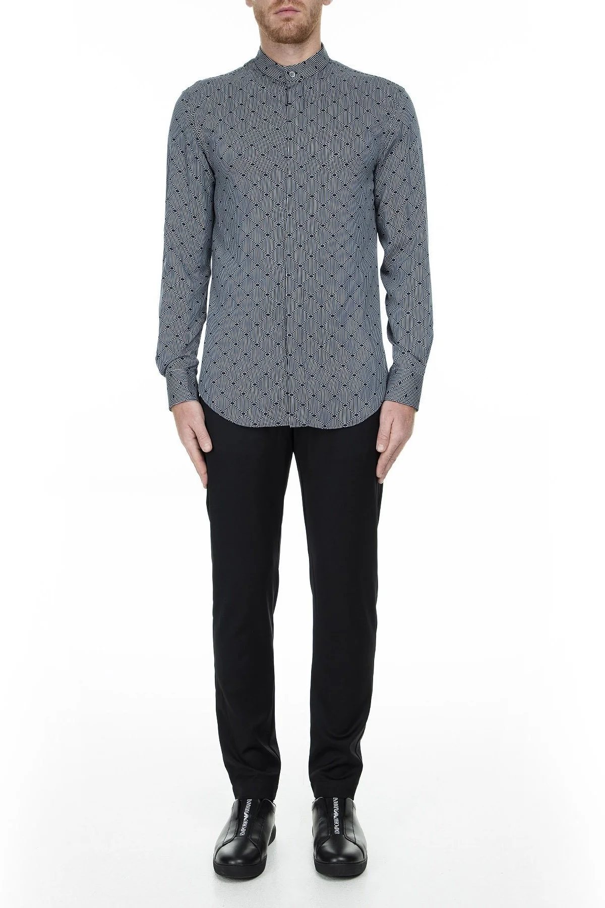 Emporio Armani Erkek Gömlek 41SMRL 411F7 031 LACİVERT - 12