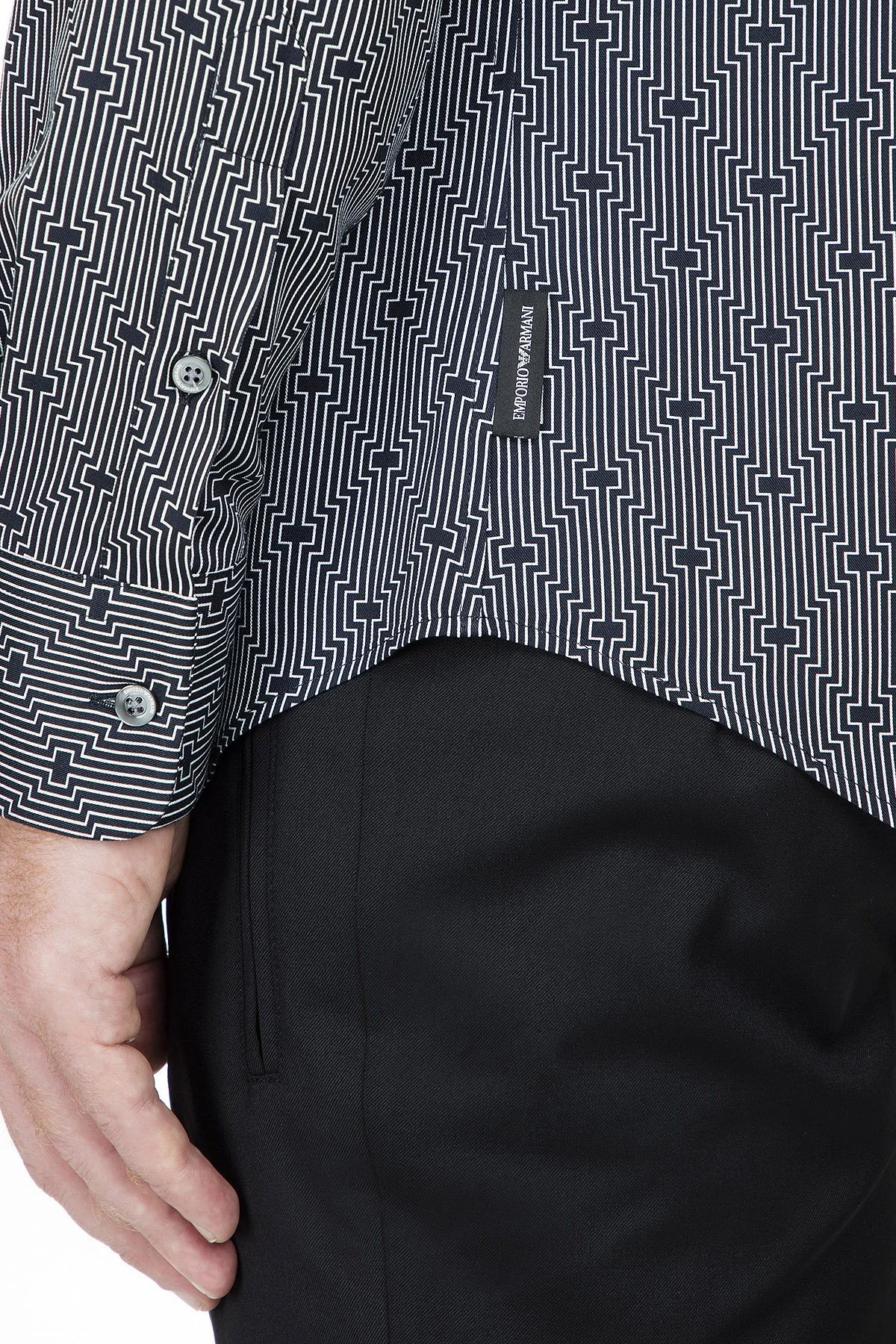 Emporio Armani Erkek Gömlek 41SMRL 411F7 031 LACİVERT - 14