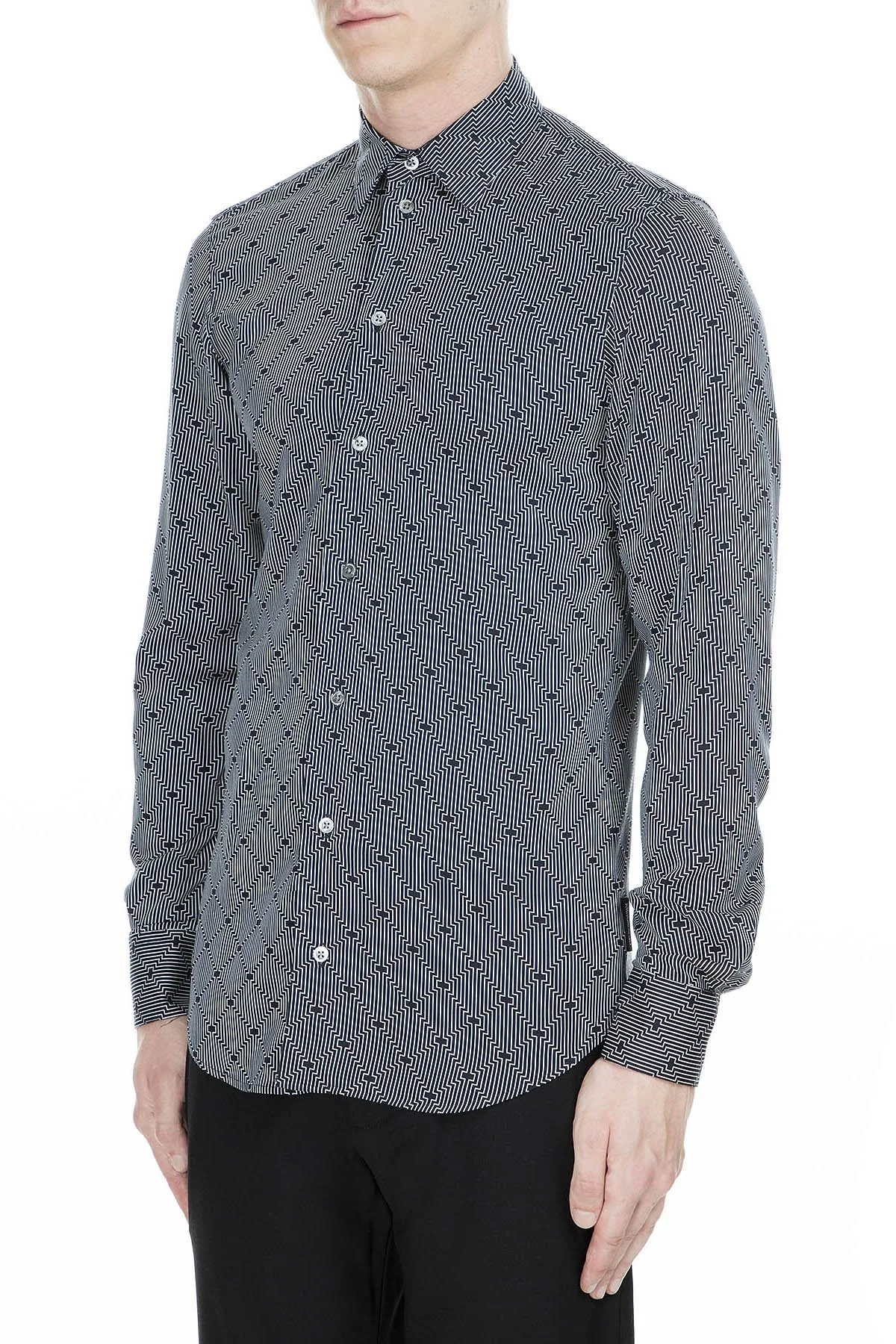 Emporio Armani Erkek Gömlek 41SMZL 411F7 031 LACİVERT - 3