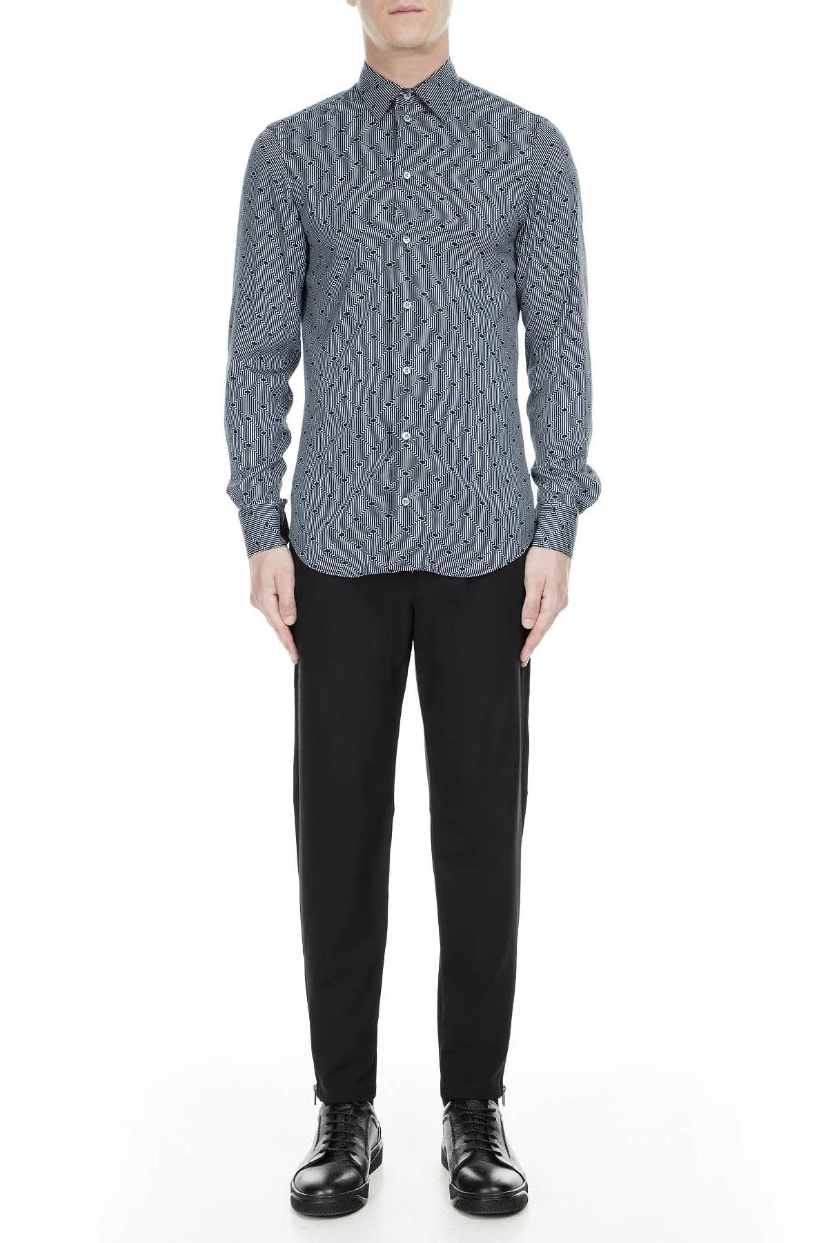 Emporio Armani Erkek Gömlek 41SMZL 411F7 031 LACİVERT - 5