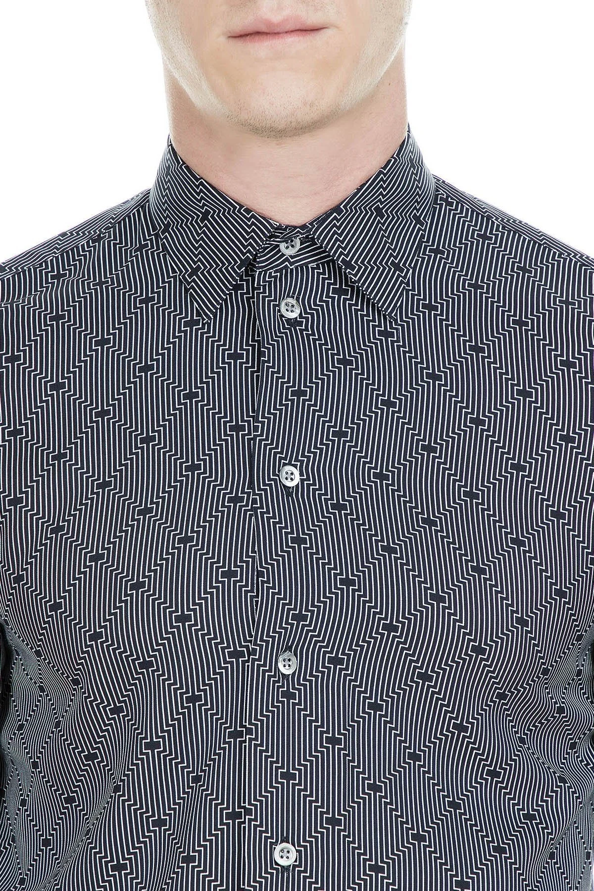 Emporio Armani Erkek Gömlek 41SMZL 411F7 031 LACİVERT - 6