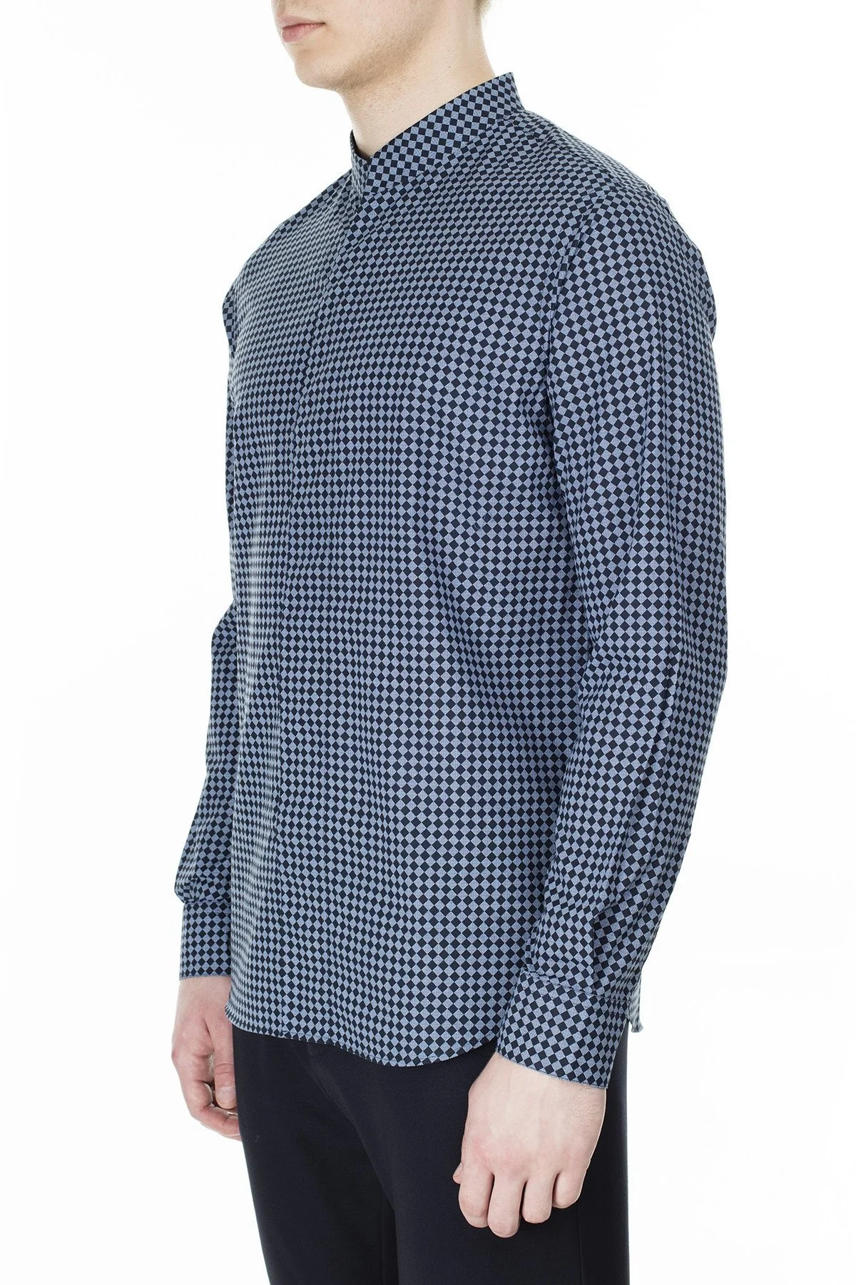 Emporio Armani Erkek Gömlek 51SMQL 1N95Z F956 LACİVERT - 3