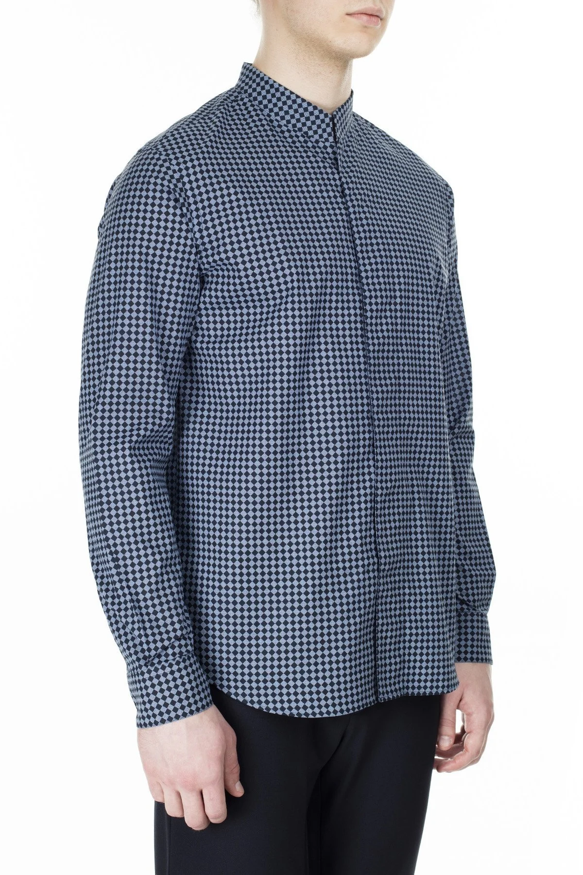 Emporio Armani Erkek Gömlek 51SMQL 1N95Z F956 LACİVERT - 4