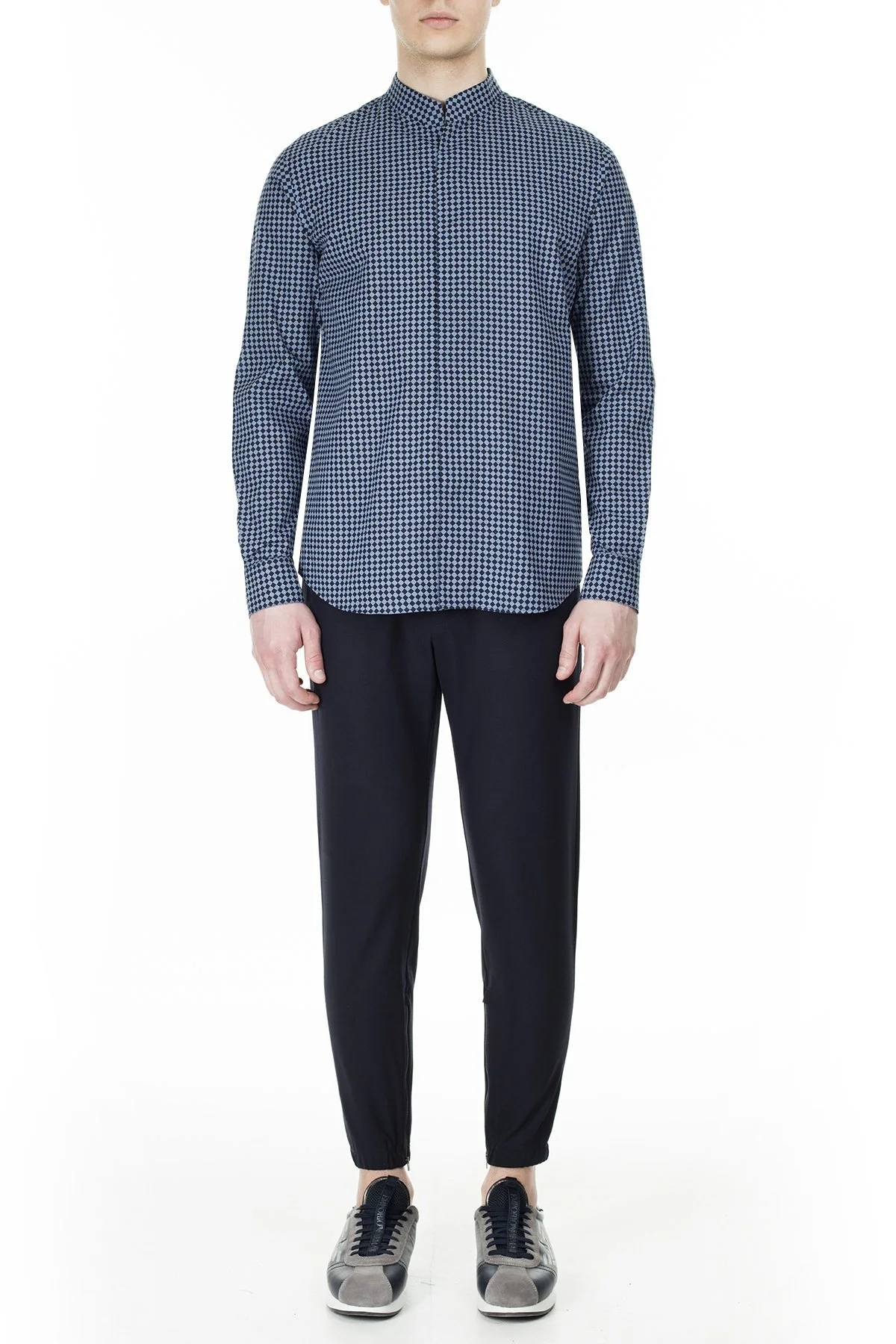 Emporio Armani Erkek Gömlek 51SMQL 1N95Z F956 LACİVERT - 5