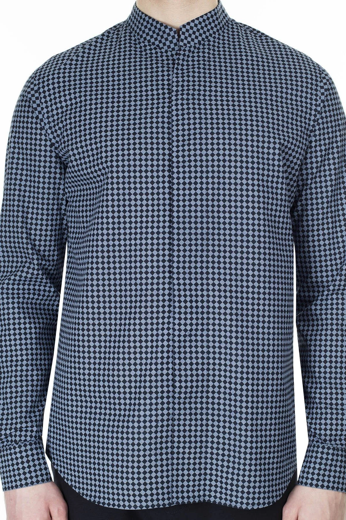 Emporio Armani Erkek Gömlek 51SMQL 1N95Z F956 LACİVERT - 6