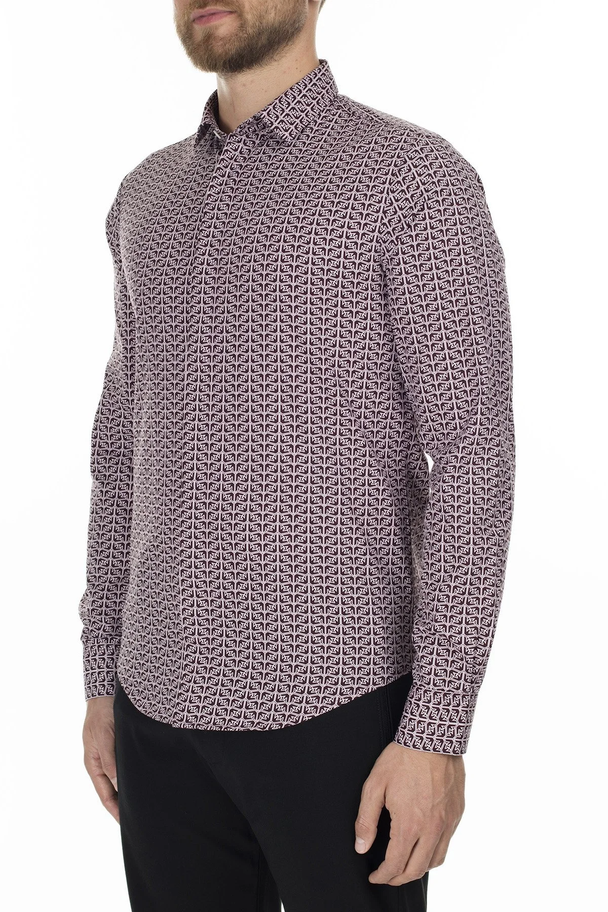 Emporio Armani Erkek Gömlek 6G1C65 1N6VZ F302 BORDO - 3