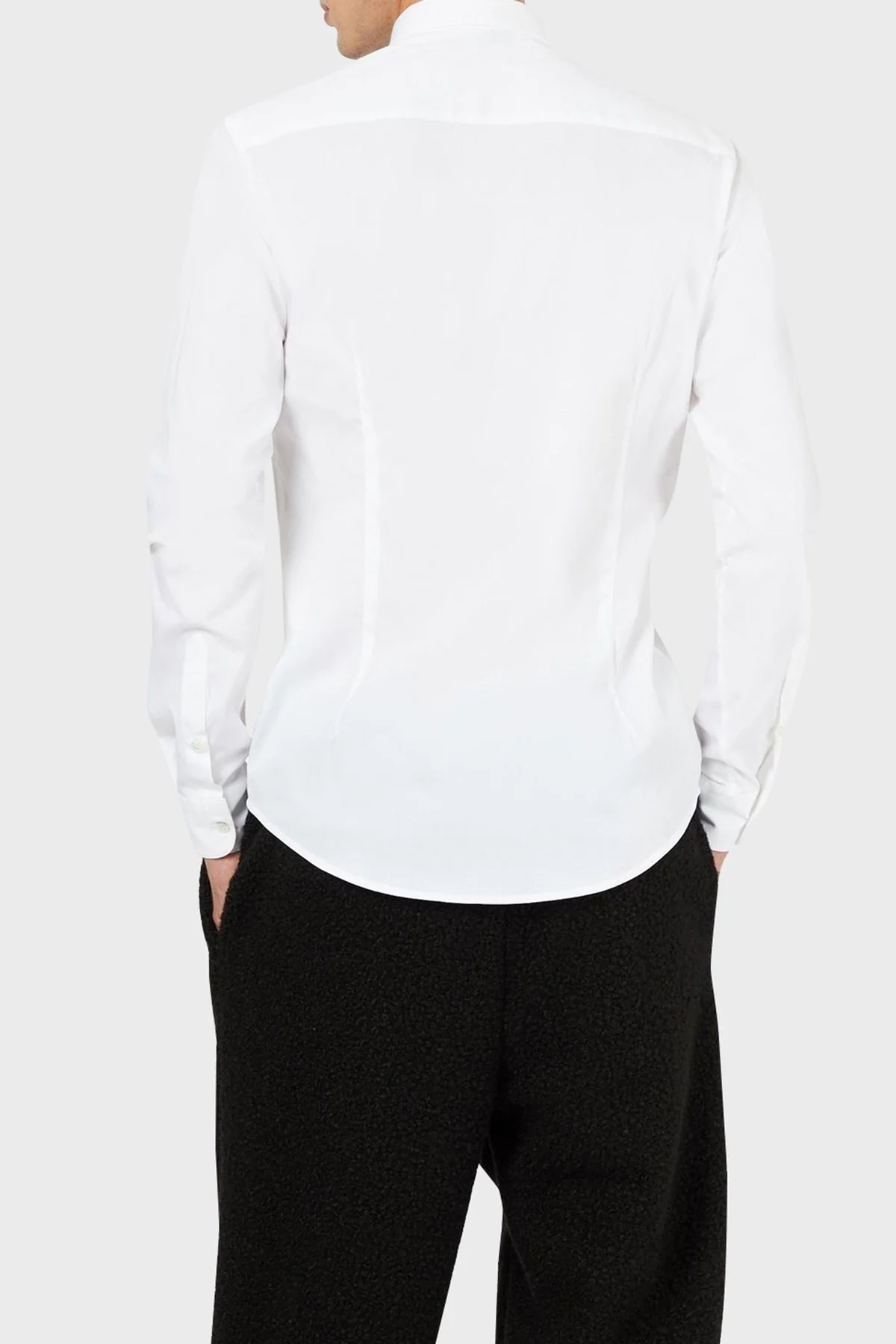 Emporio Armani Pamuklu Regular Fit Erkek Gömlek 8N1C09 1NI9Z 0100 BEYAZ - 3