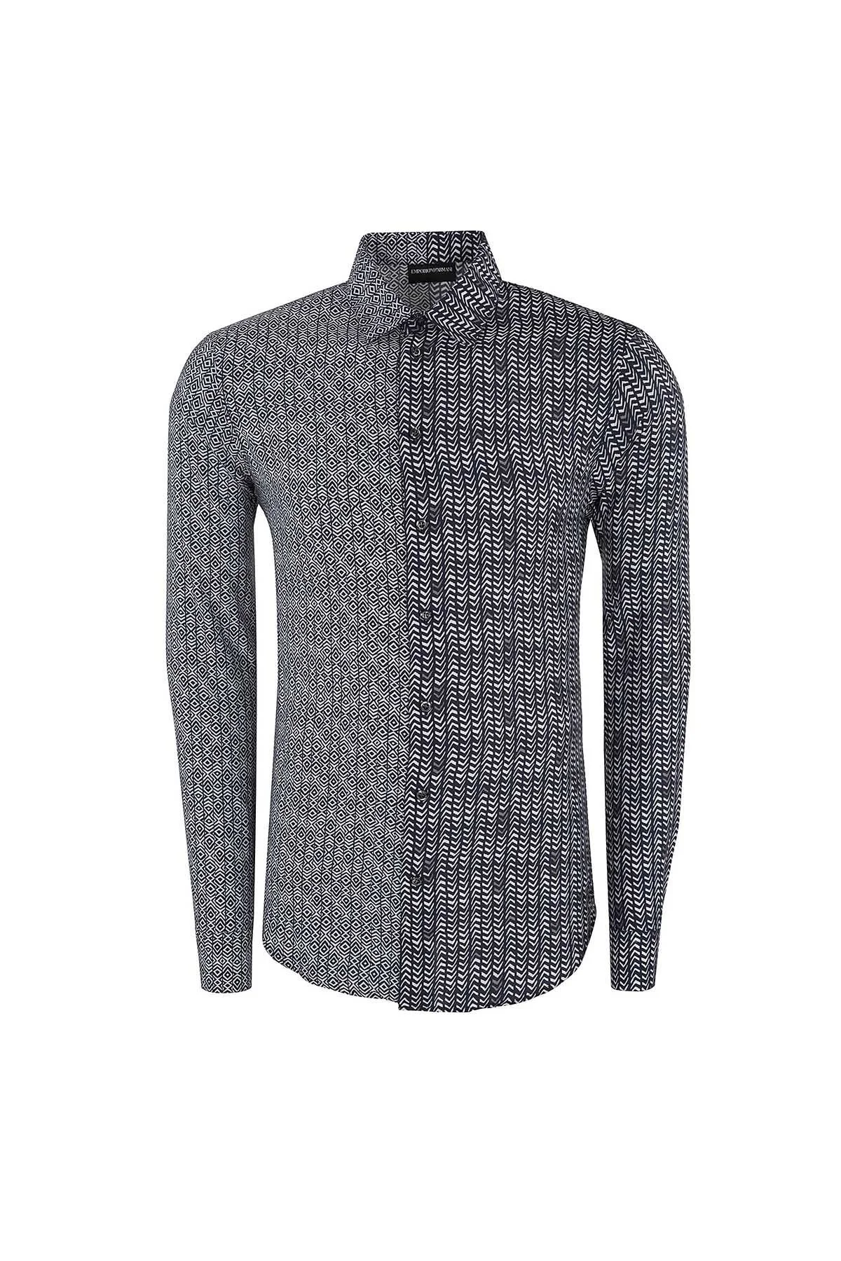 EMPORIO ARMANI Erkek Gömlek W1CF2T W178 041 LACİVERT - 1