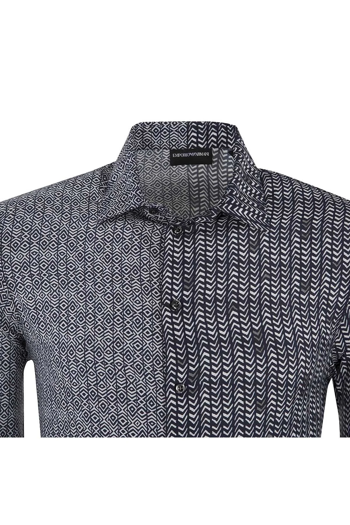 EMPORIO ARMANI Erkek Gömlek W1CF2T W178 041 LACİVERT - 3