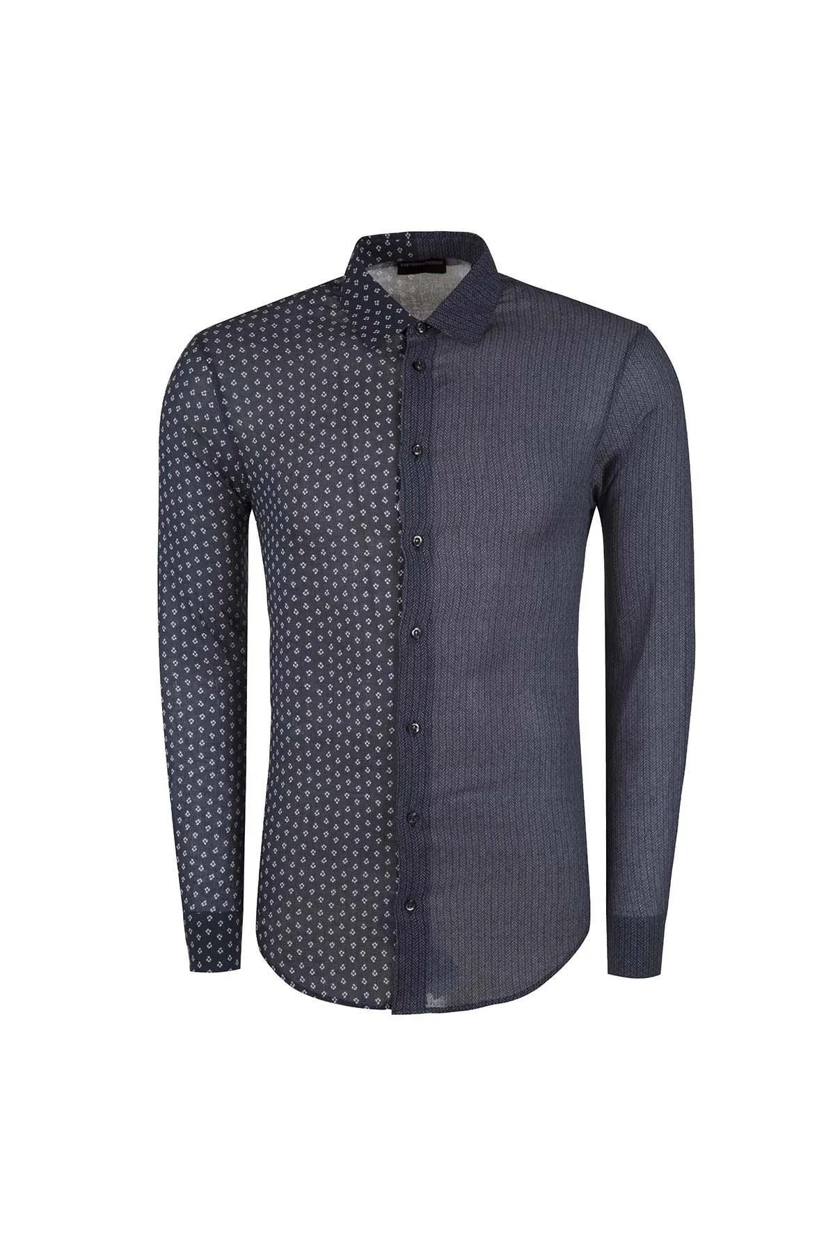 EMPORIO ARMANI Erkek Gömlek W1CF2T W179C 041 LACİVERT - 1