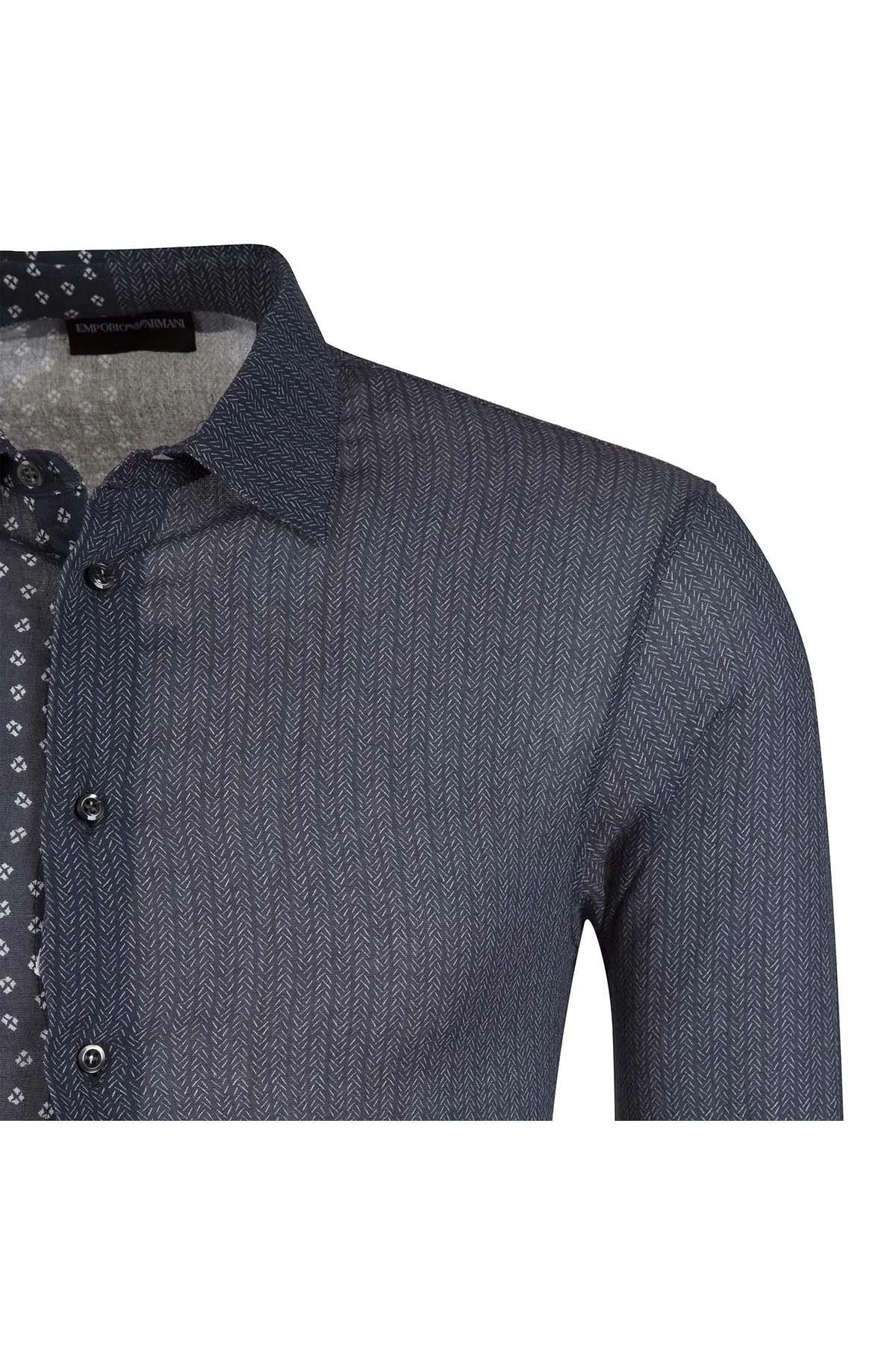 EMPORIO ARMANI Erkek Gömlek W1CF2T W179C 041 LACİVERT - 4