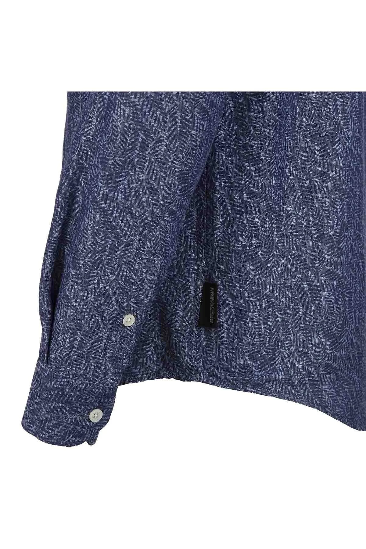 EMPORIO ARMANI Erkek Gömlek W1SMGL W15F2 041 LACİVERT - 4