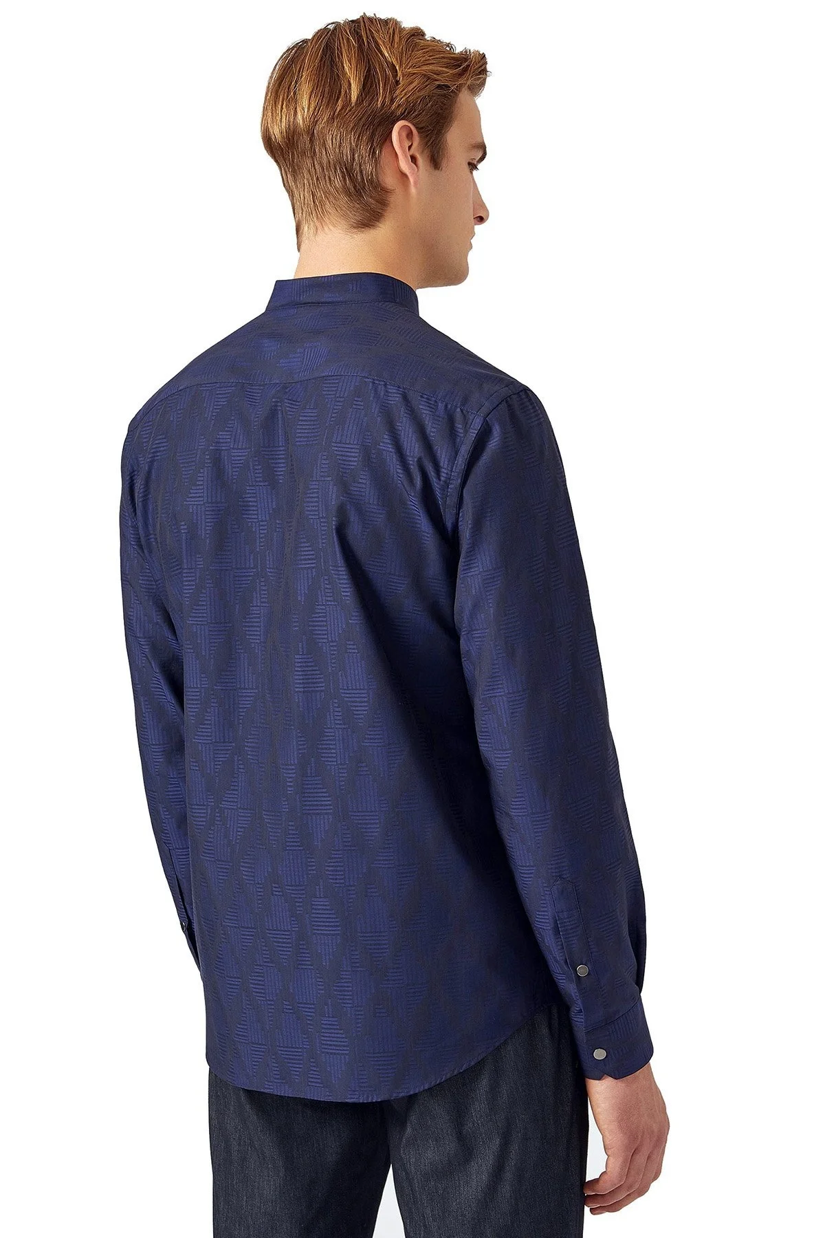 EMPORIO ARMANI Erkek Gömlek W1SMQL W12F5 LACİVERT - 3