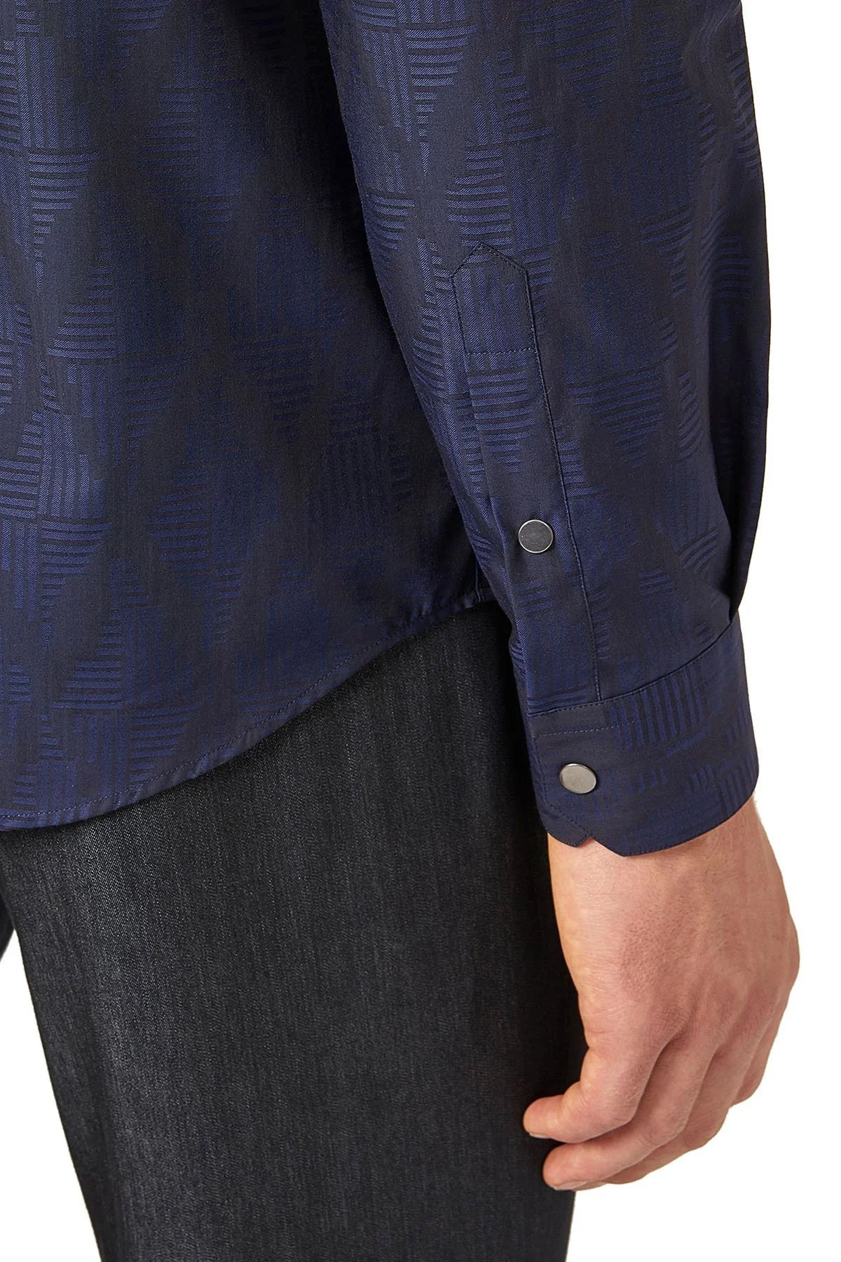 EMPORIO ARMANI Erkek Gömlek W1SMQL W12F5 LACİVERT - 5