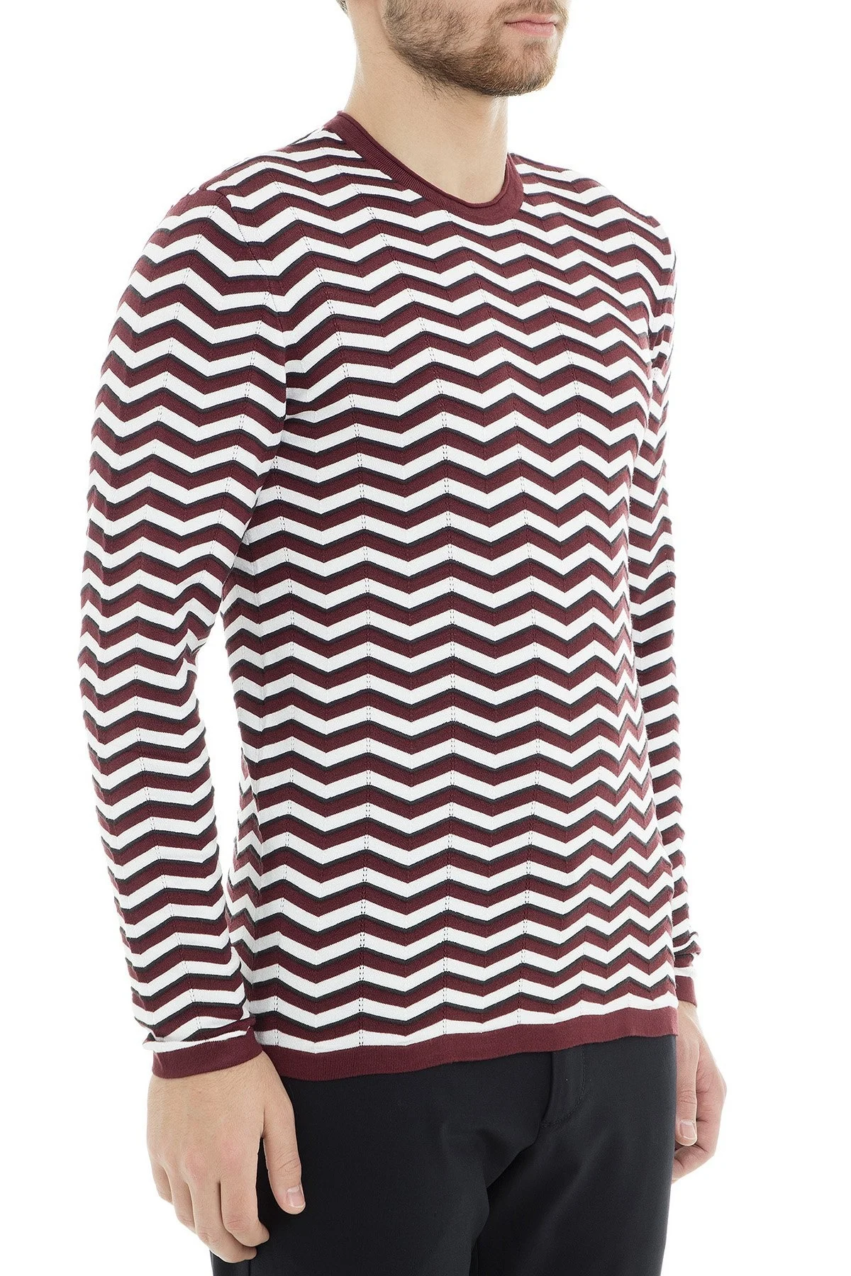 Emporio Armani Erkek Kazak 3G1MT6 1MWTZ F301 BORDO - 4