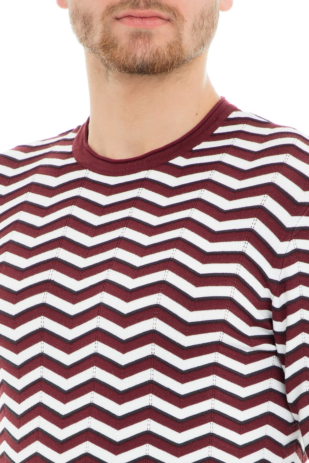 Emporio Armani Erkek Kazak 3G1MT6 1MWTZ F301 BORDO - 6