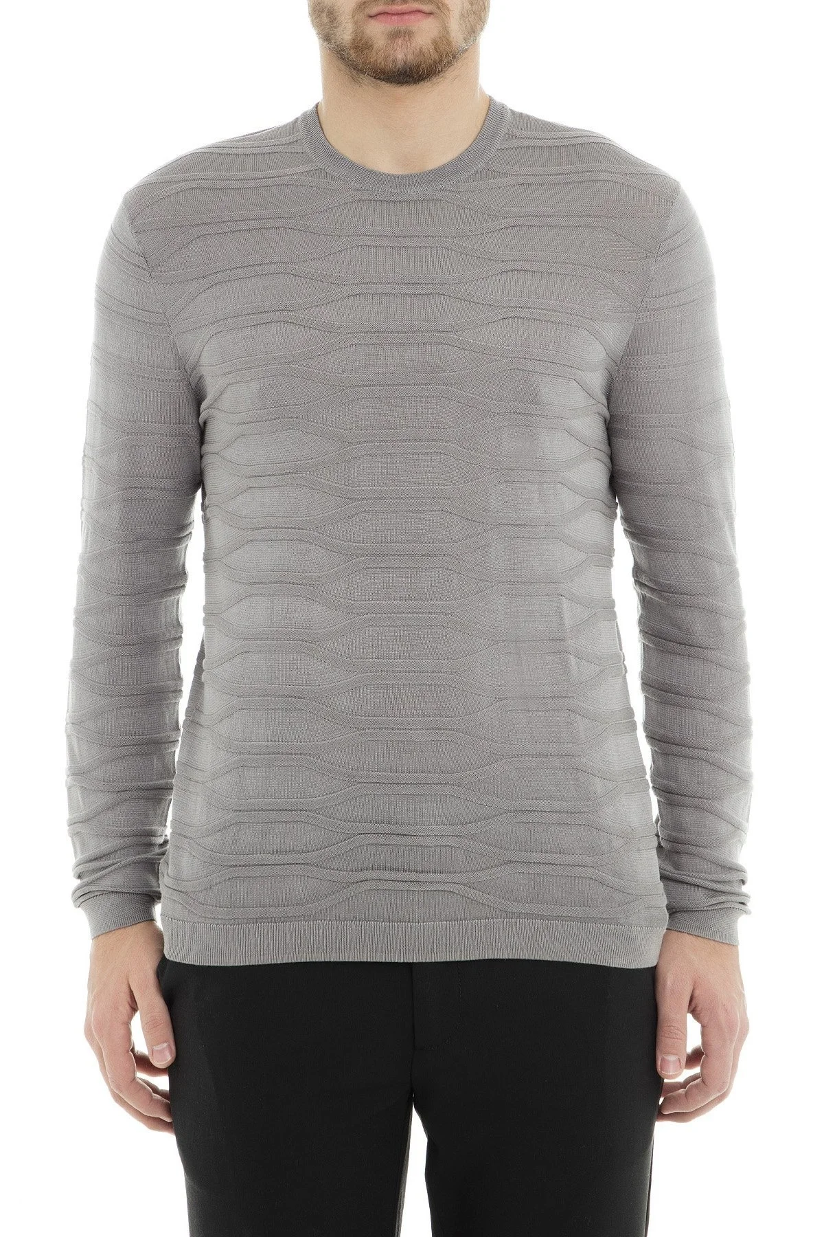 Emporio Armani Erkek Kazak 3G1MT7 1MRWZ 0644 GRİ - 1