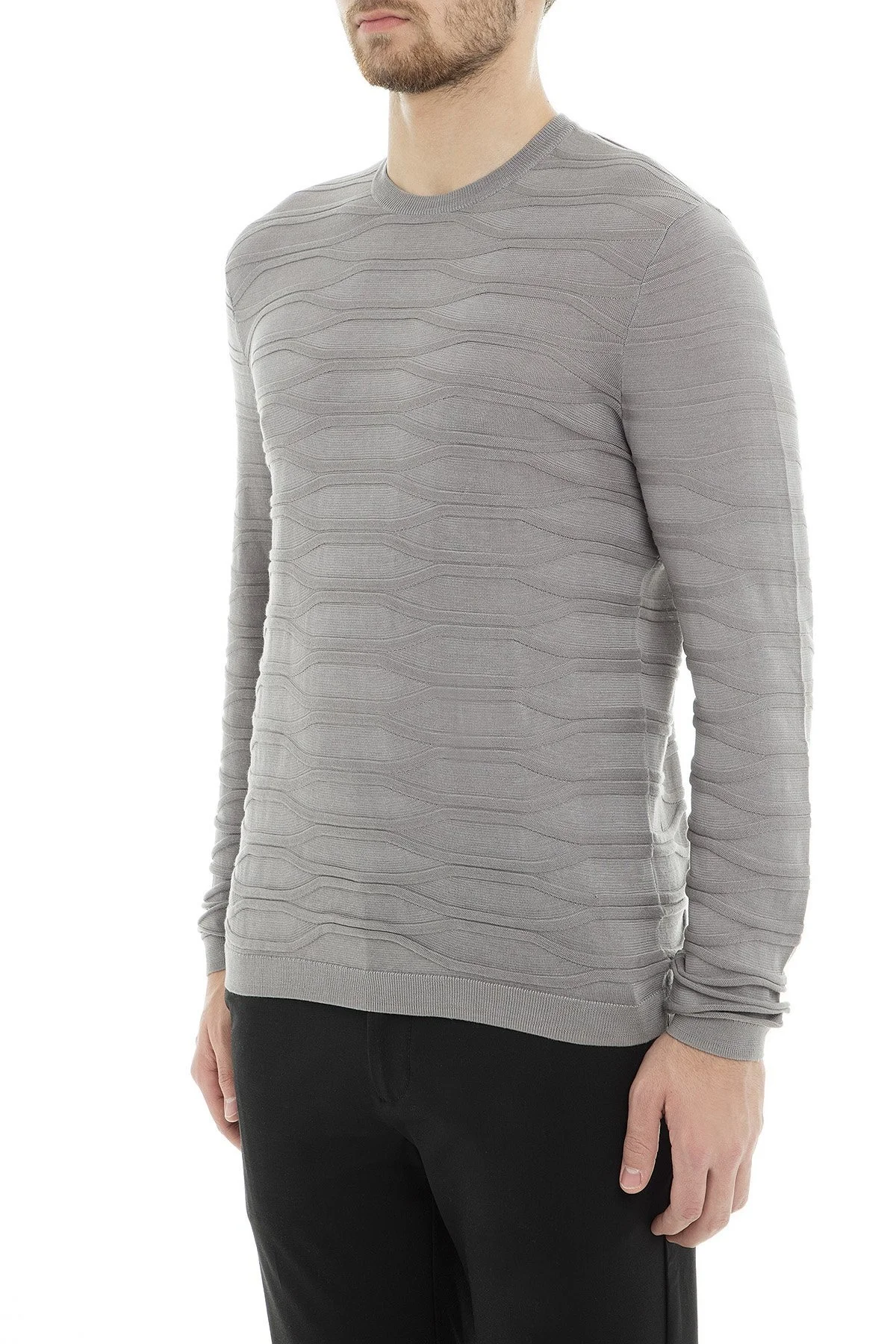 Emporio Armani Erkek Kazak 3G1MT7 1MRWZ 0644 GRİ - 3