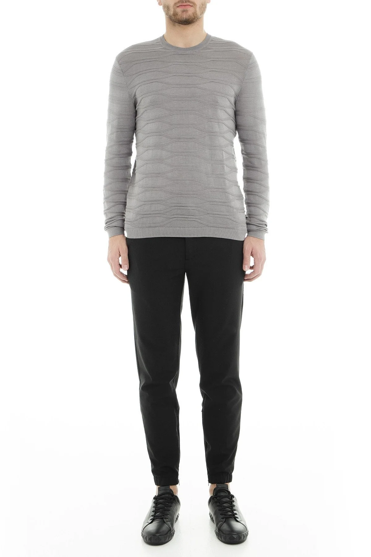 Emporio Armani Erkek Kazak 3G1MT7 1MRWZ 0644 GRİ - 5