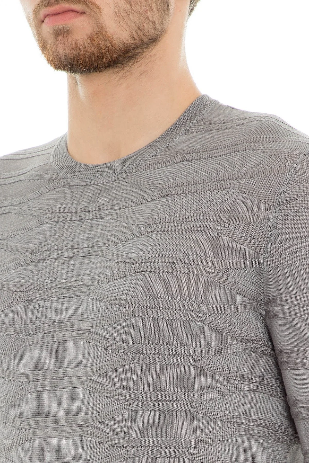 Emporio Armani Erkek Kazak 3G1MT7 1MRWZ 0644 GRİ - 6