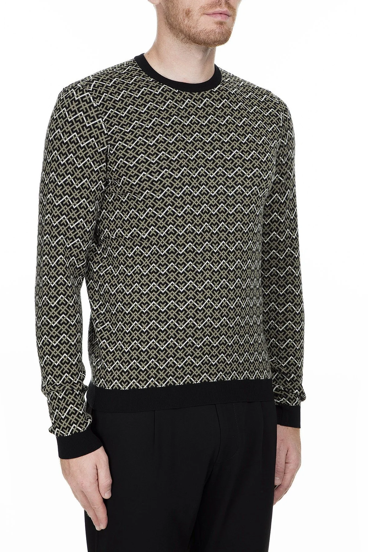 Emporio Armani Erkek Kazak 6G1MTU 1M8DZ F503 YEŞİL - 4