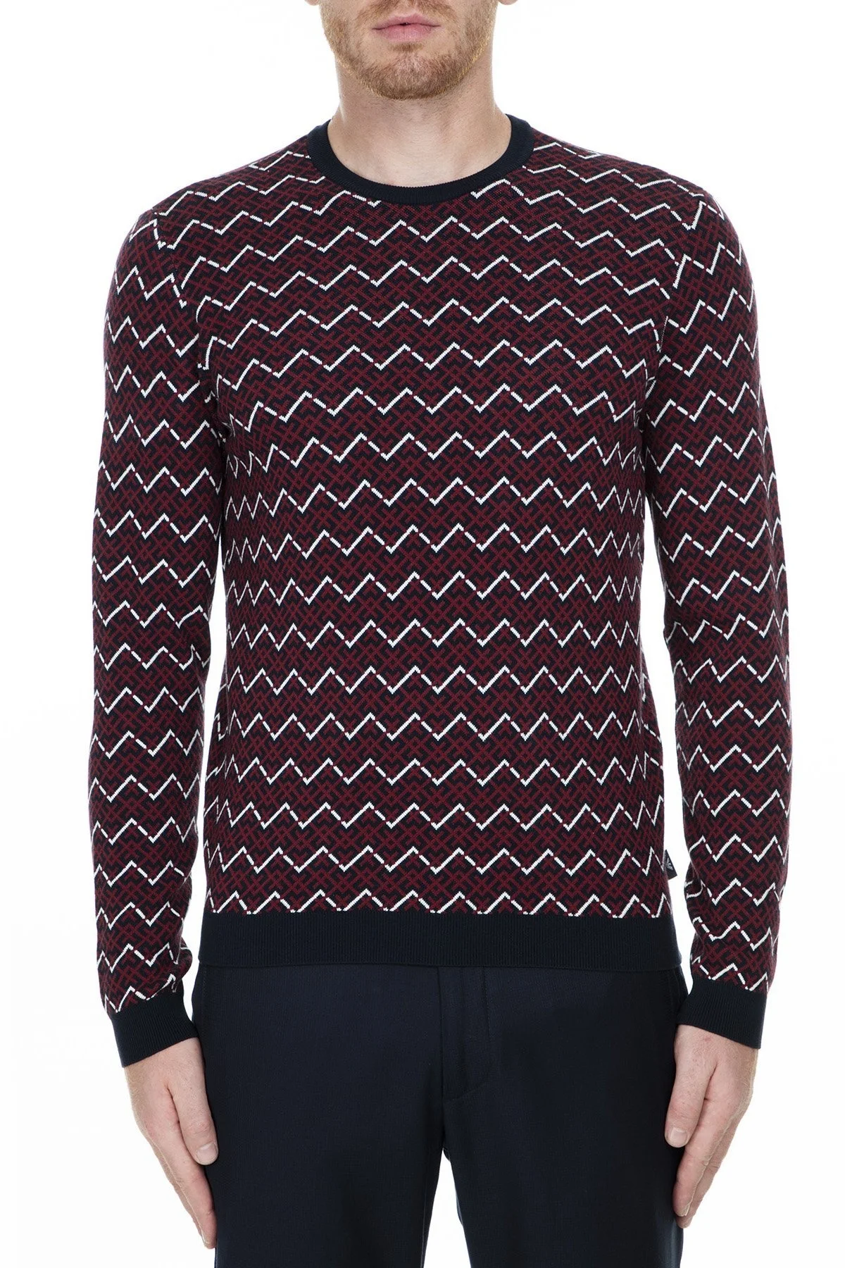 Emporio Armani Erkek Kazak 6G1MTU 1M8DZ F923 BORDO - 1