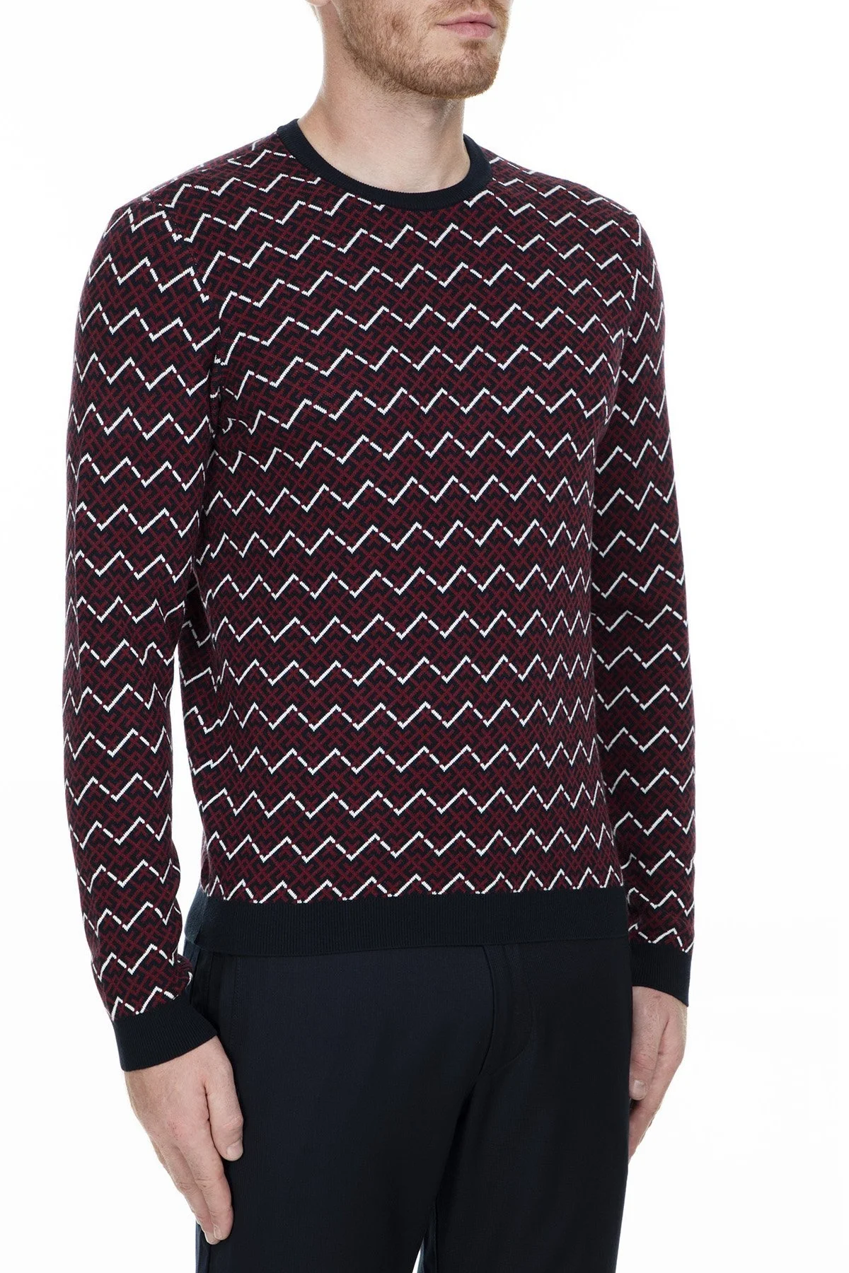 Emporio Armani Erkek Kazak 6G1MTU 1M8DZ F923 BORDO - 4